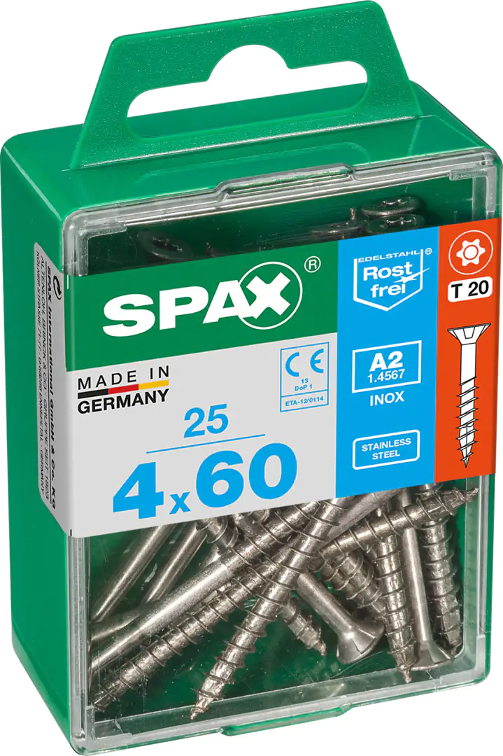 Spax Universalschrauben 4.0 x 60 mm TX 20 - 25 Stk.