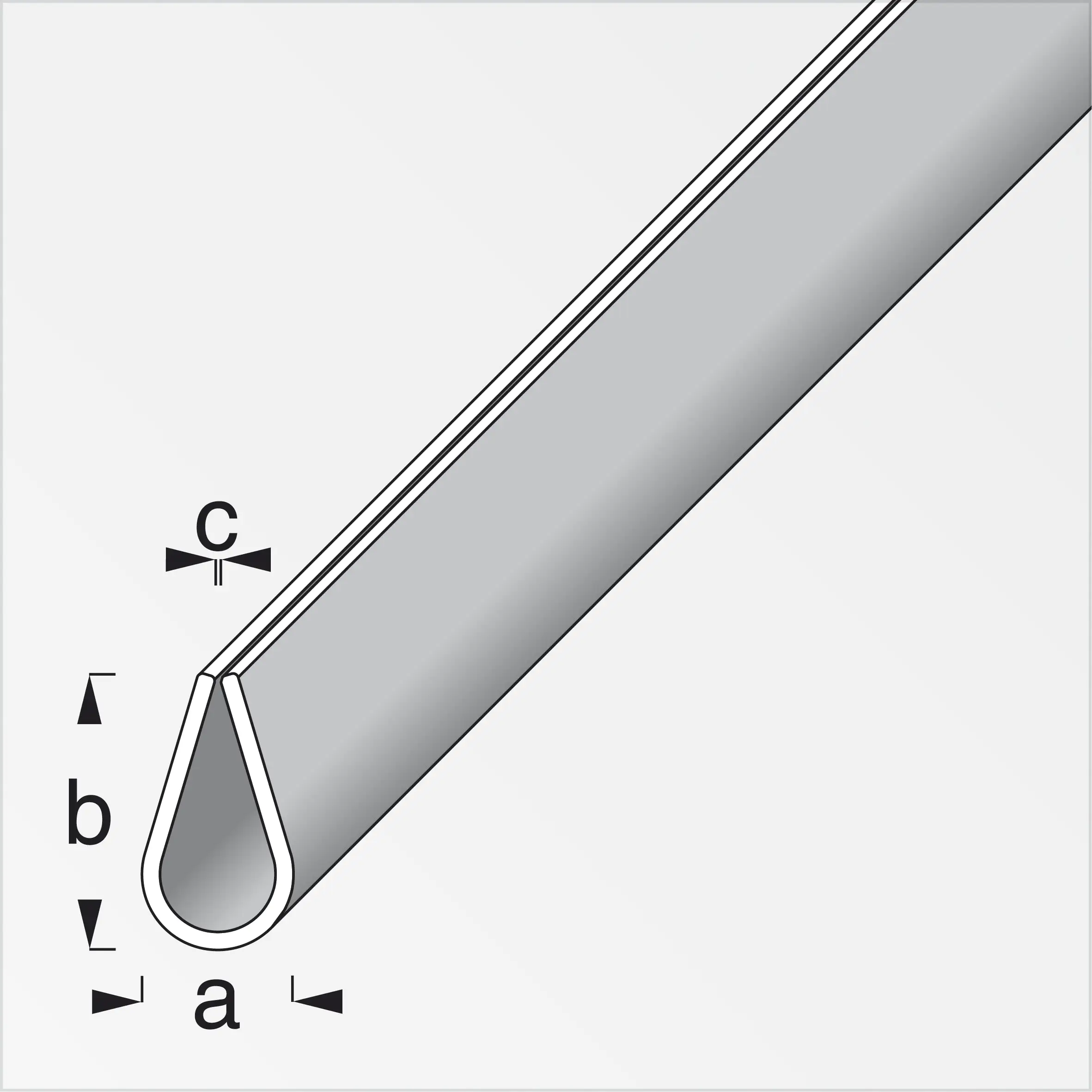 alfer Rahmen-Profil 1 m, 8.5 x 15 mm PVC (Kunststoff) glatt schwarz