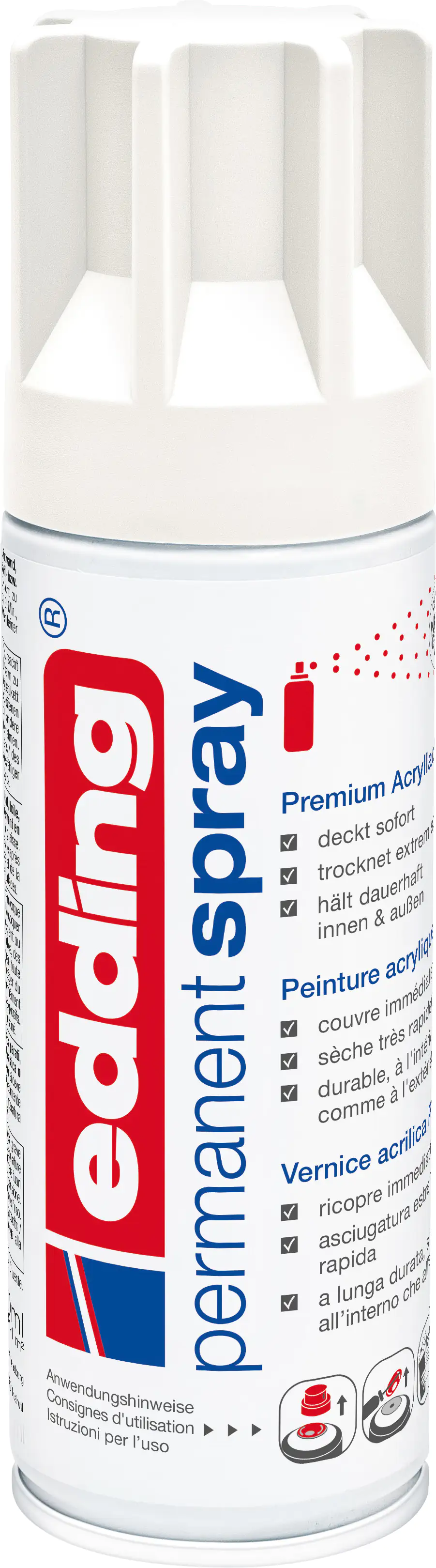 edding 5200 Permanent Spray Premium verkehrsweiß matt Acrylic Paint