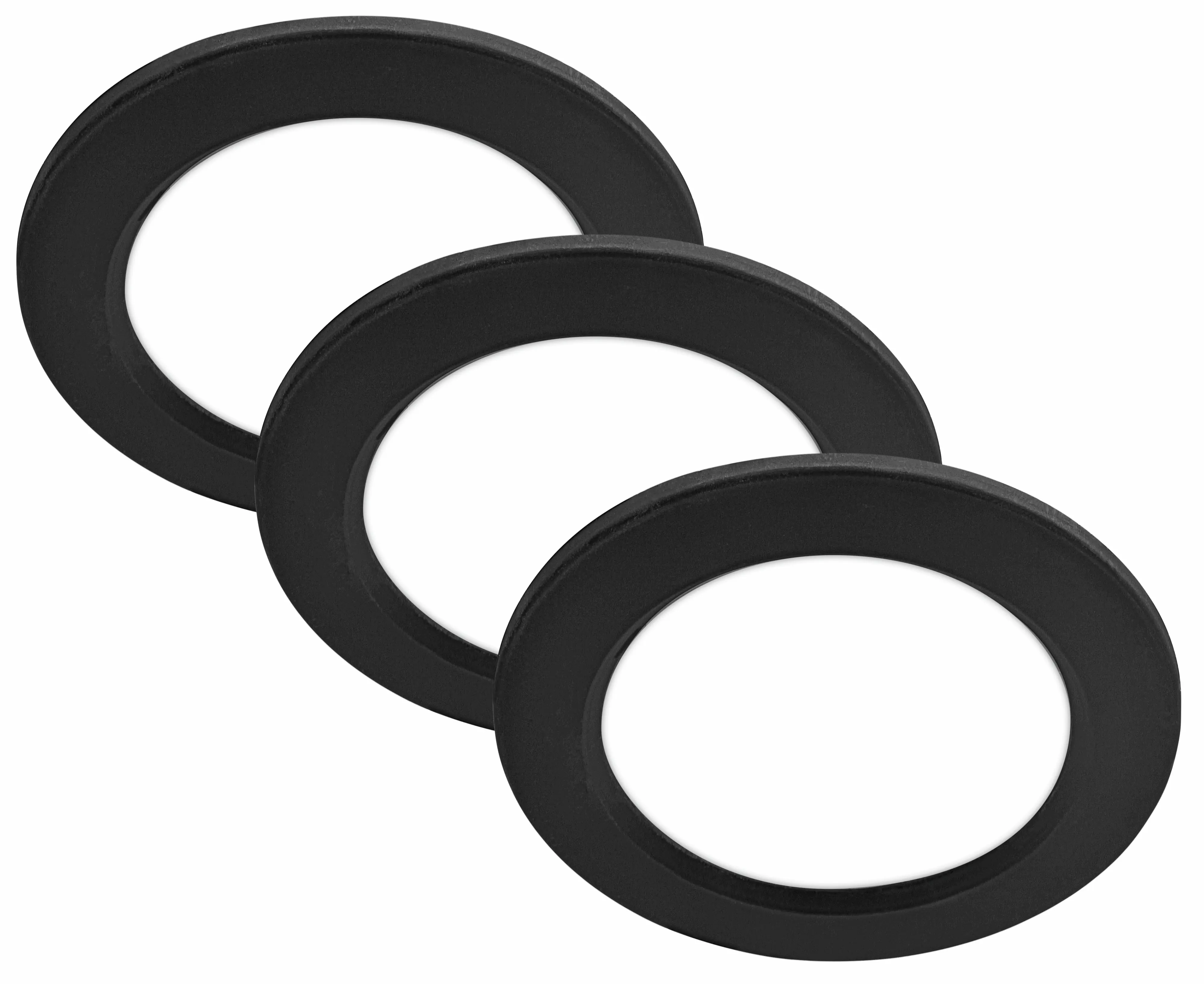 Briloner LED Einbauleuchten Jeft Ø 12 x 2,8 cm kaltweiß schwarz 3er-Set