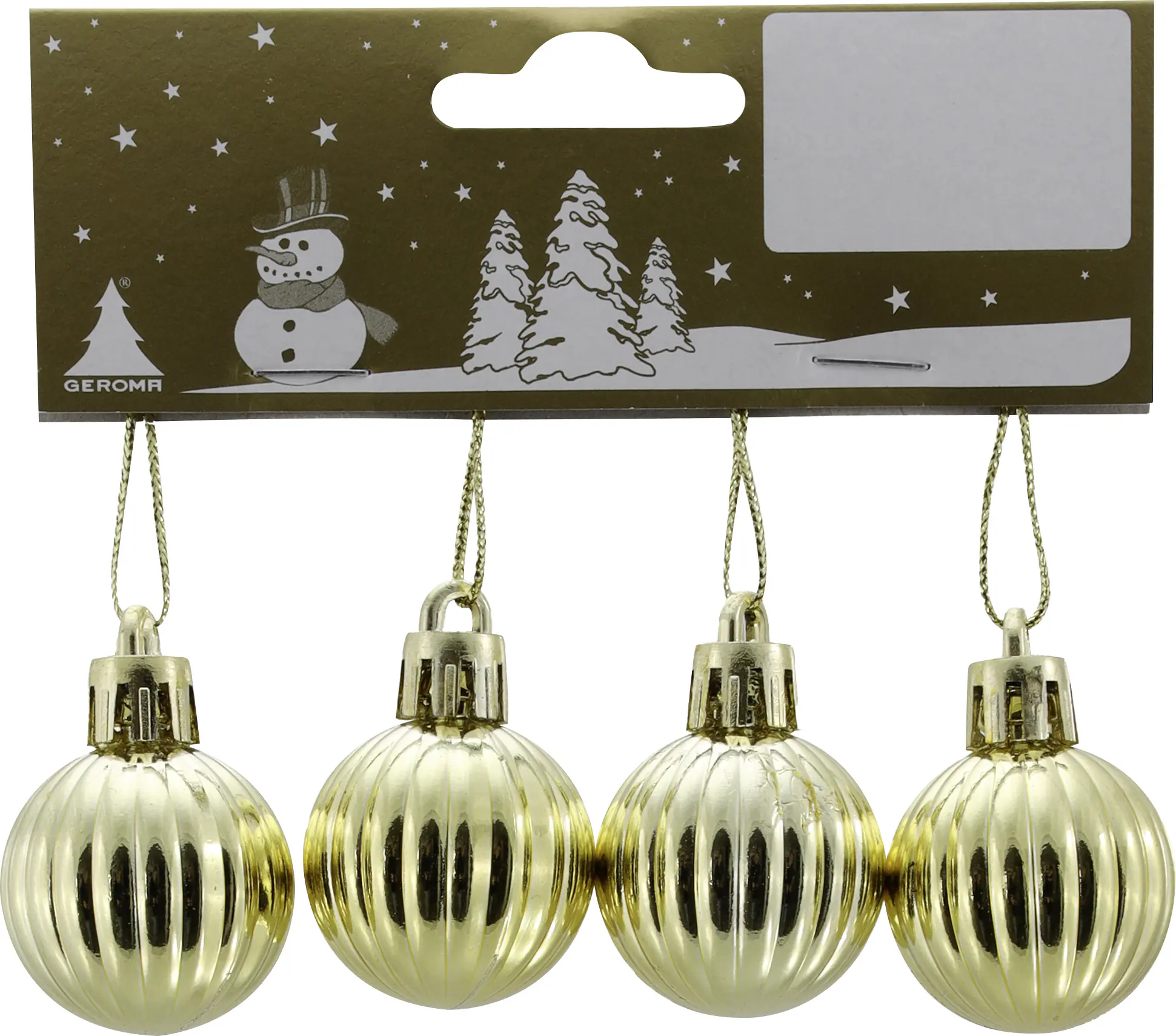 Weihnachtskugeln aus Kunststoff Ø 3 cm gold 4 Stück