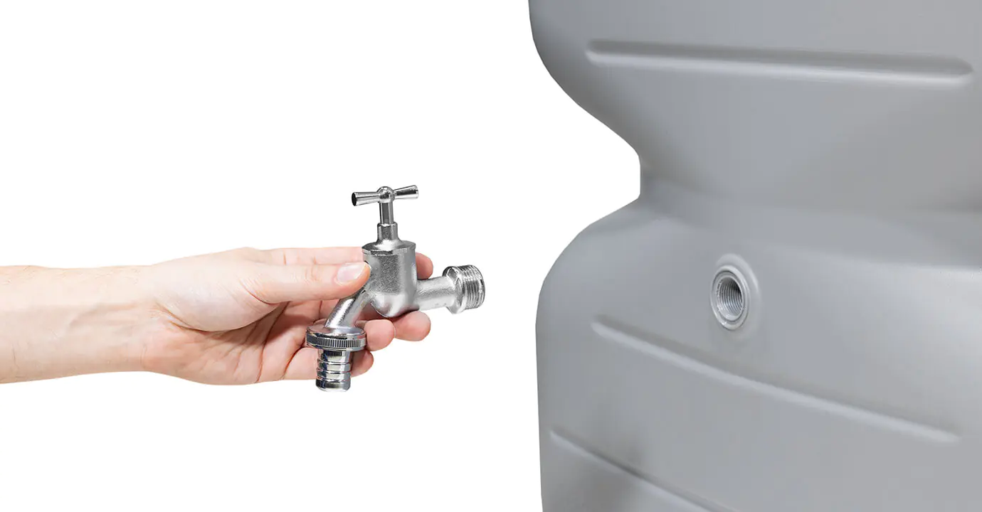 Garantia Gartentank Cubus, 340 l, betongrau 