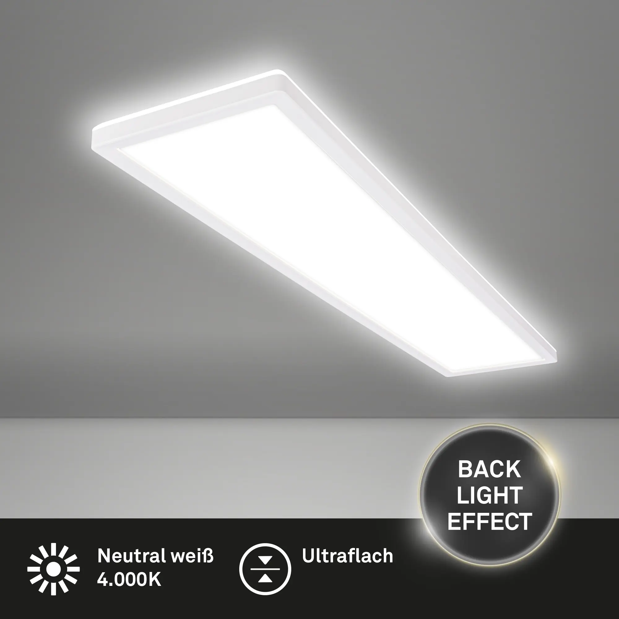 Briloner LED Panel Tava 36W 98x20x3 cm weiß neutralweiß dimmbar Briloner LED Panel Tava 36W 98x20x3 cm weiß neutralweiß dimmbar
