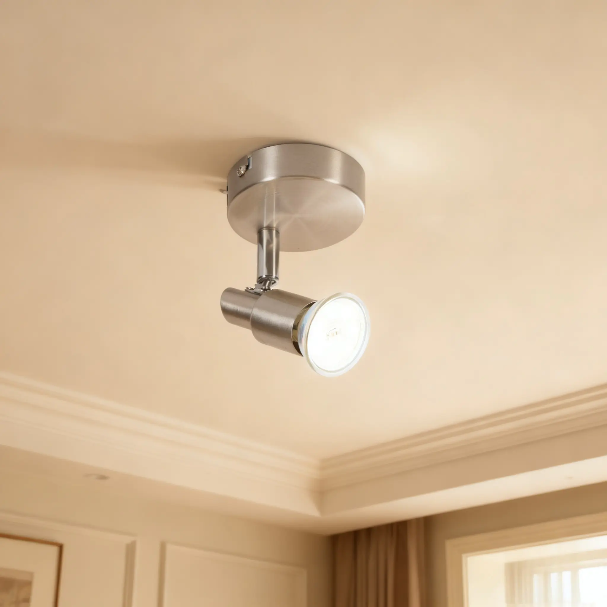 LED Leuchte 1er Spot Lina nickel-chrom Ø 8 x 11 cm warmweiß