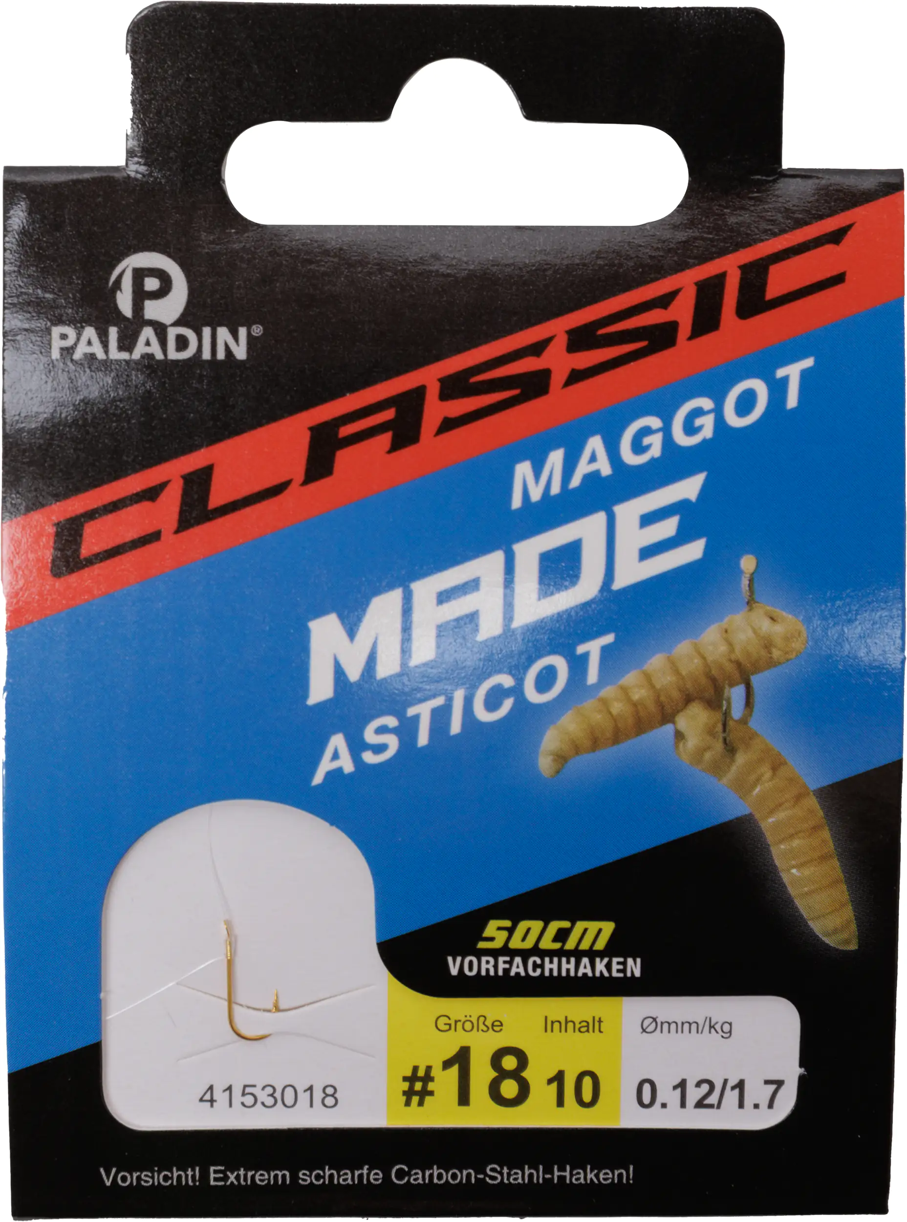 Paladin Madenhaken gebunden Größe 18 50 cm 10 Stück gold Paladin Madenhaken gebunden Größe 18 50 cm 10 Stück gold