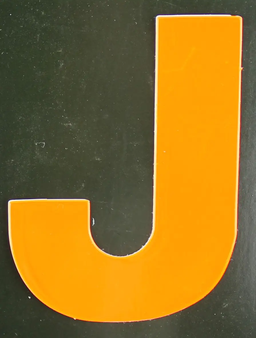 Conacord Reflektierender Klebebuchstabe J orange "J"