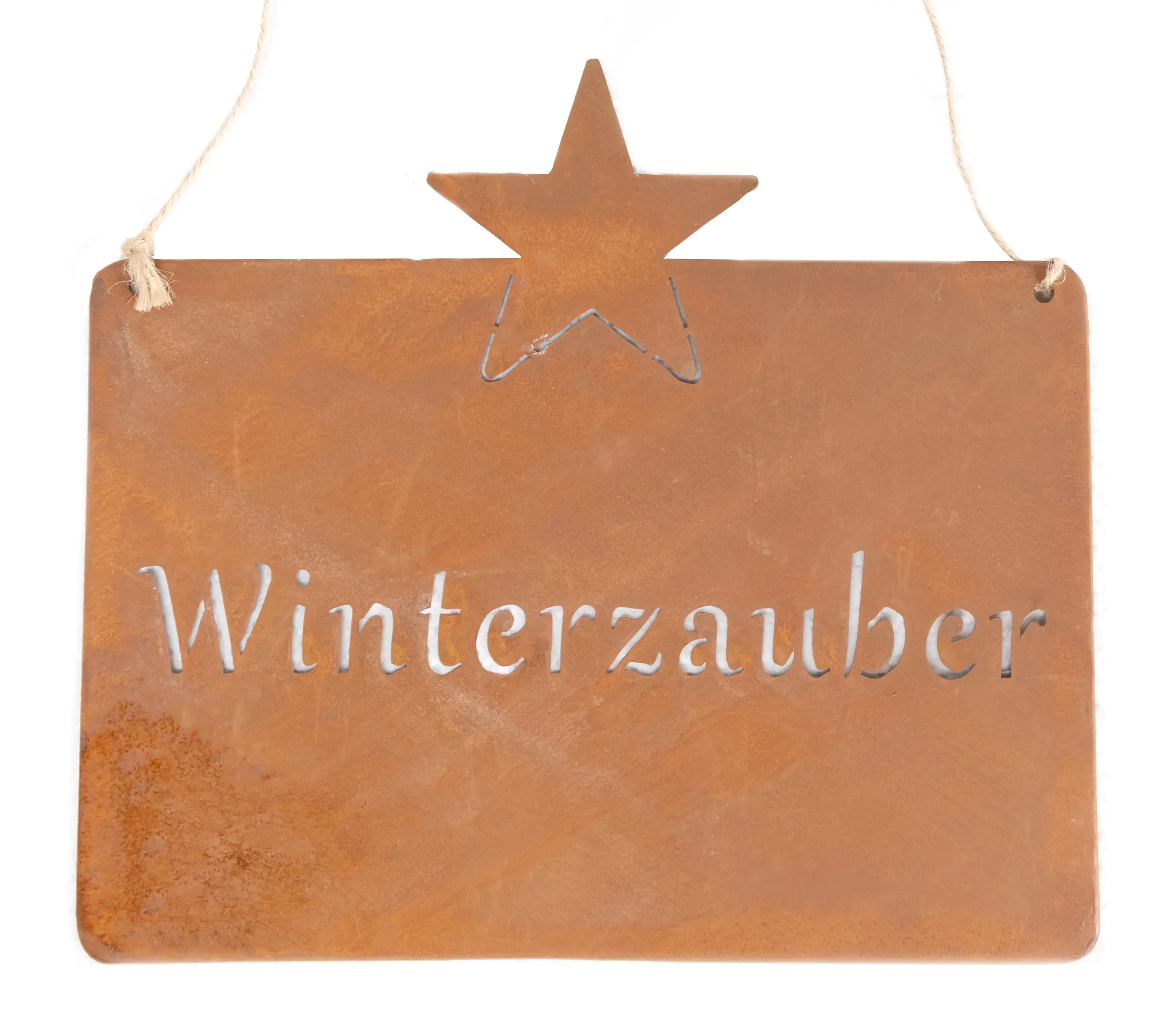 TrendLine Türschild Metall Weihnachten 25 x 22 cm rost