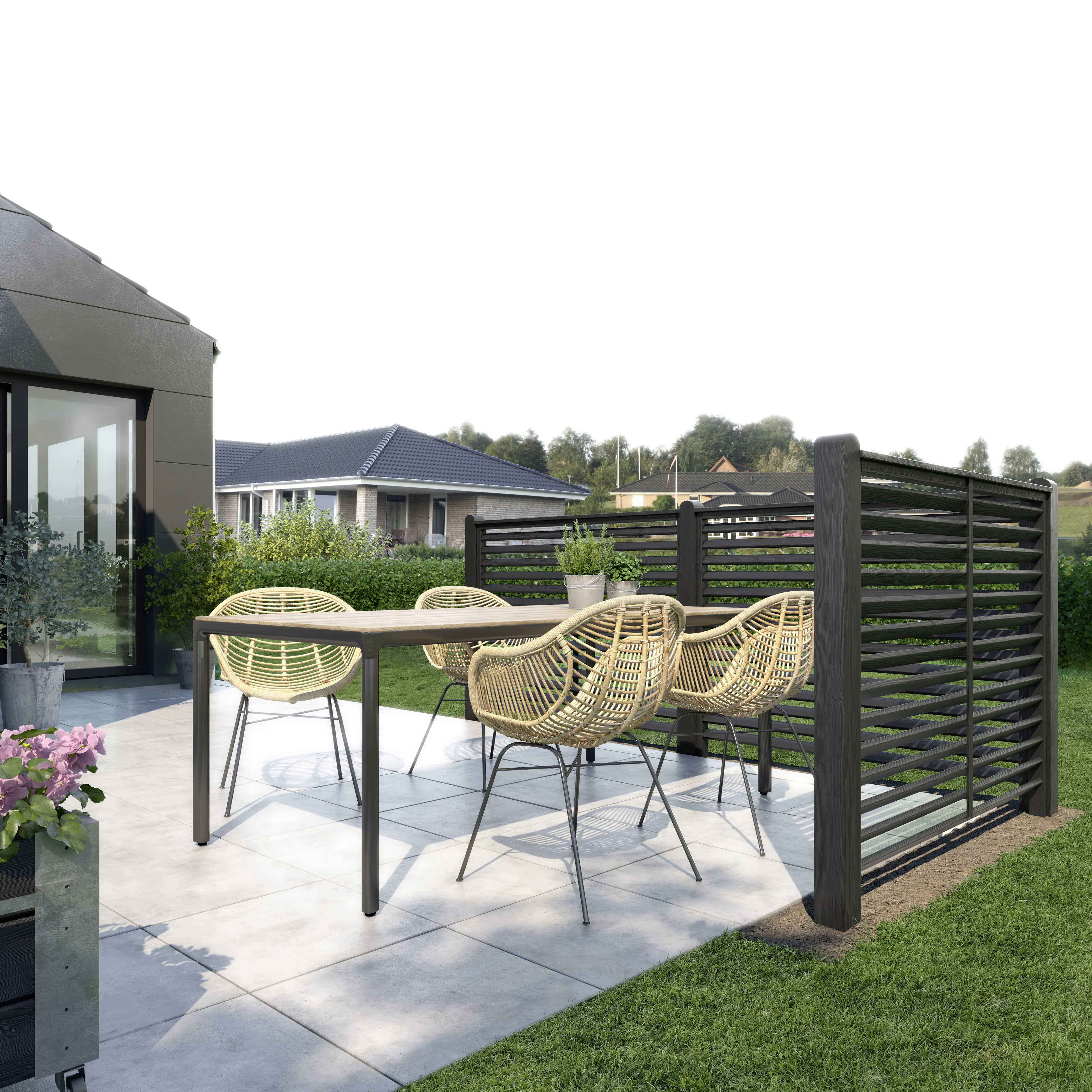 Plus Zaun Koyto 160 x 120 cm RAL 9005 Schwarz