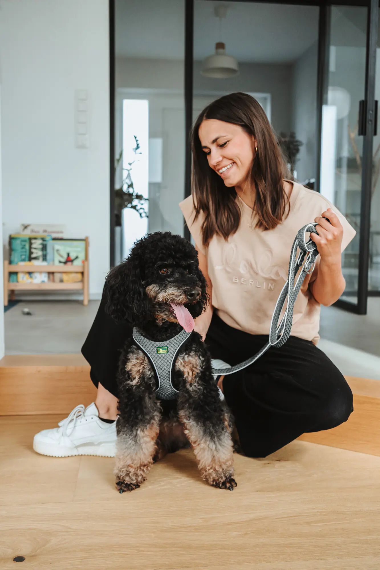 Hunter Hundeleine Führleine verstellbar Hilo 2 m x 2 cm anthrazit