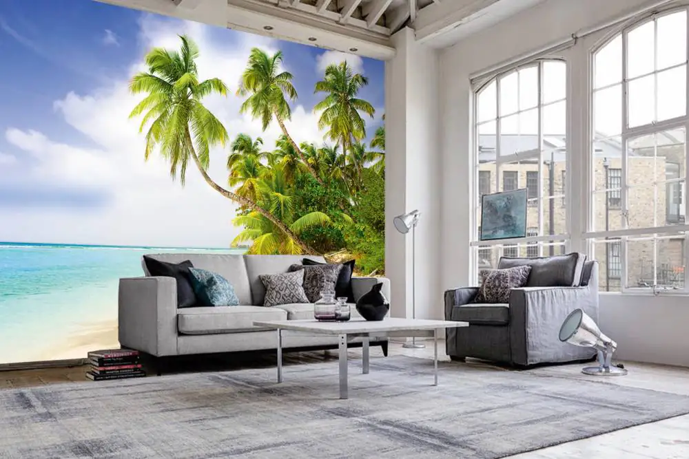 papermoon Vlies- Fototapete Digitaldruck 350 x 260 cm Beach in the South Seas