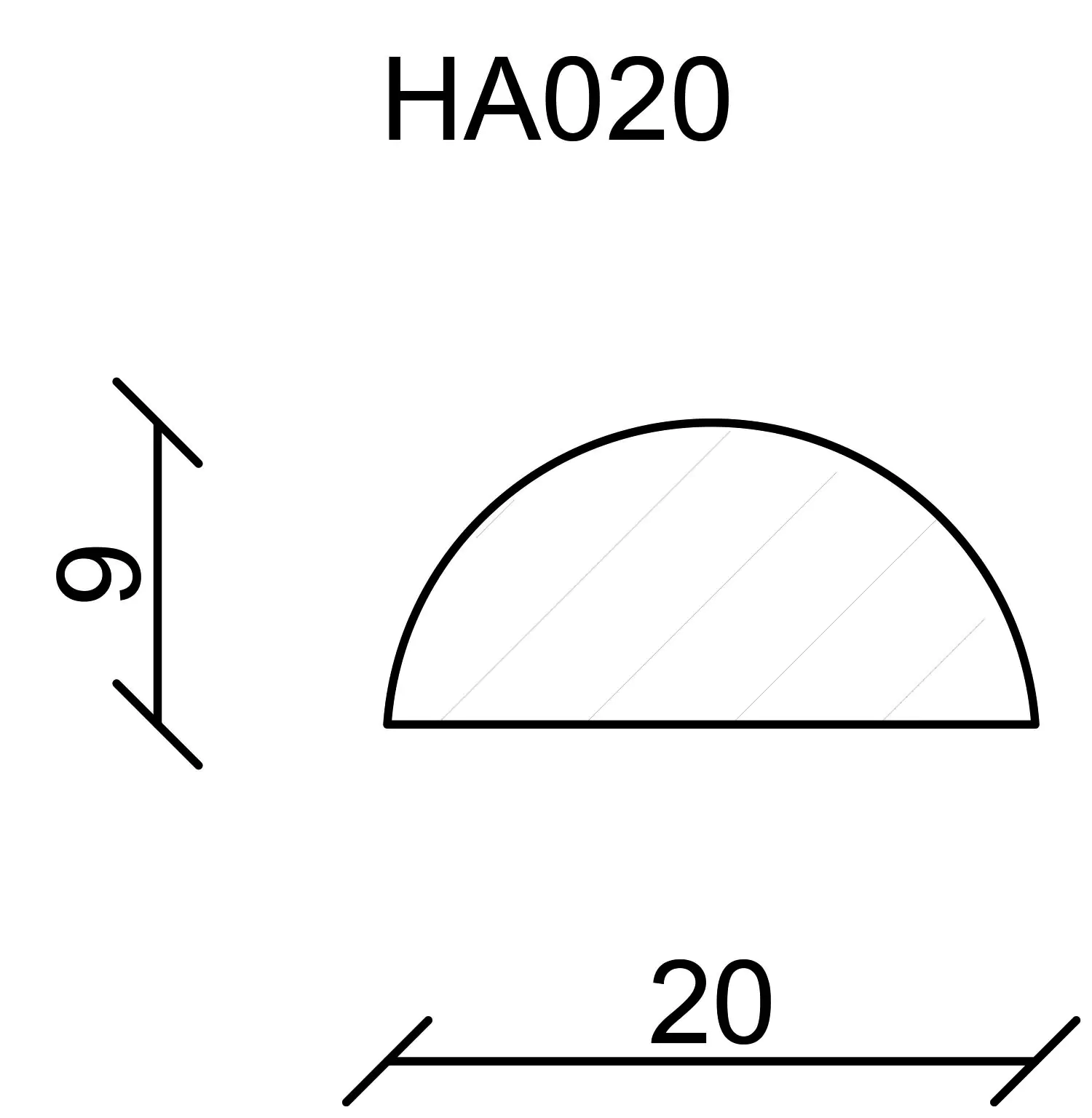 FN Neuhofer Halbrundstab 95 cm 20 x 10 mm Buche