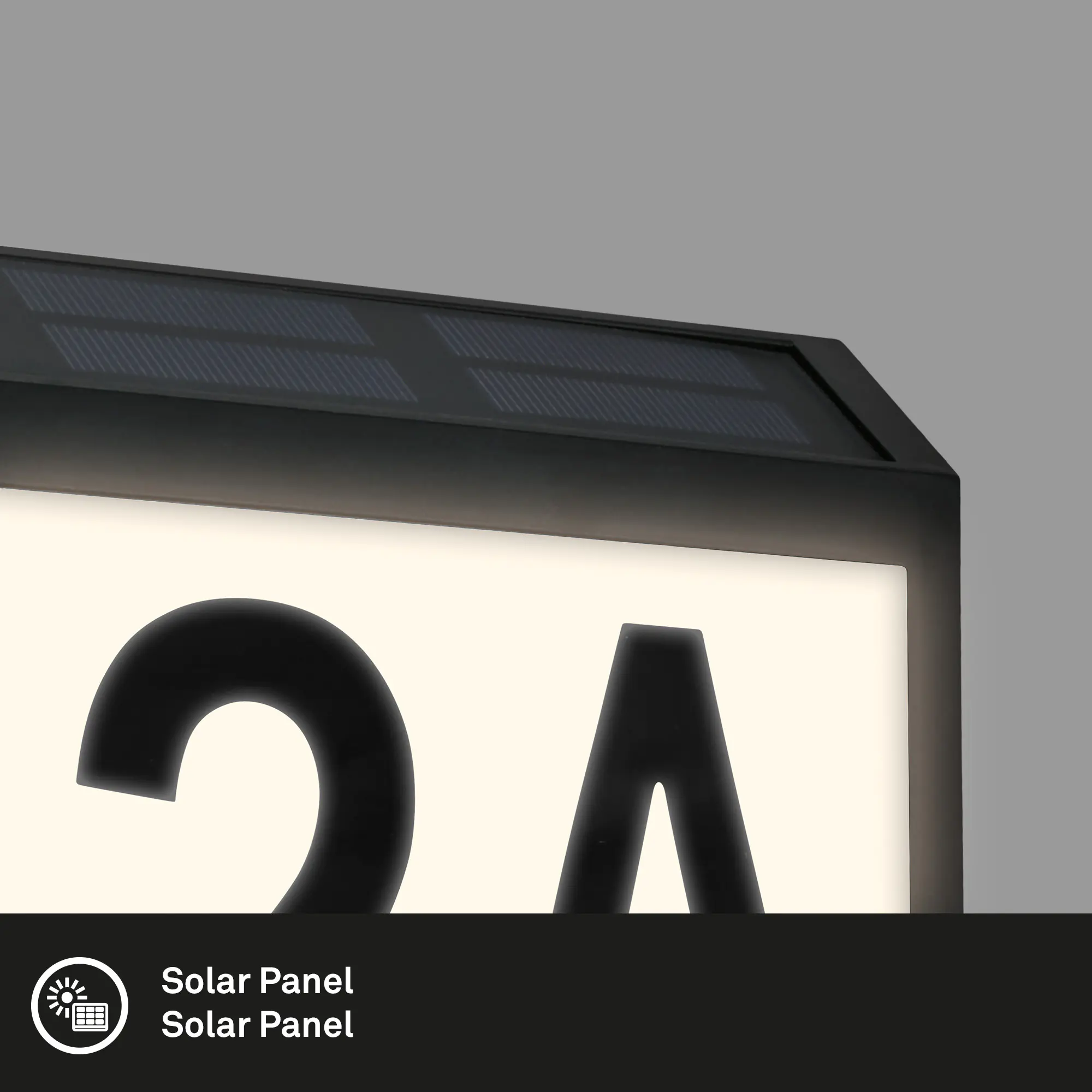 Briloner LED Solar-Hausnummernleuchte 0,5 W mit Dämmerungssensor schwarz Briloner LED Solar-Hausnummernleuchte 0,5 W mit Dämmerungssensor schwarz