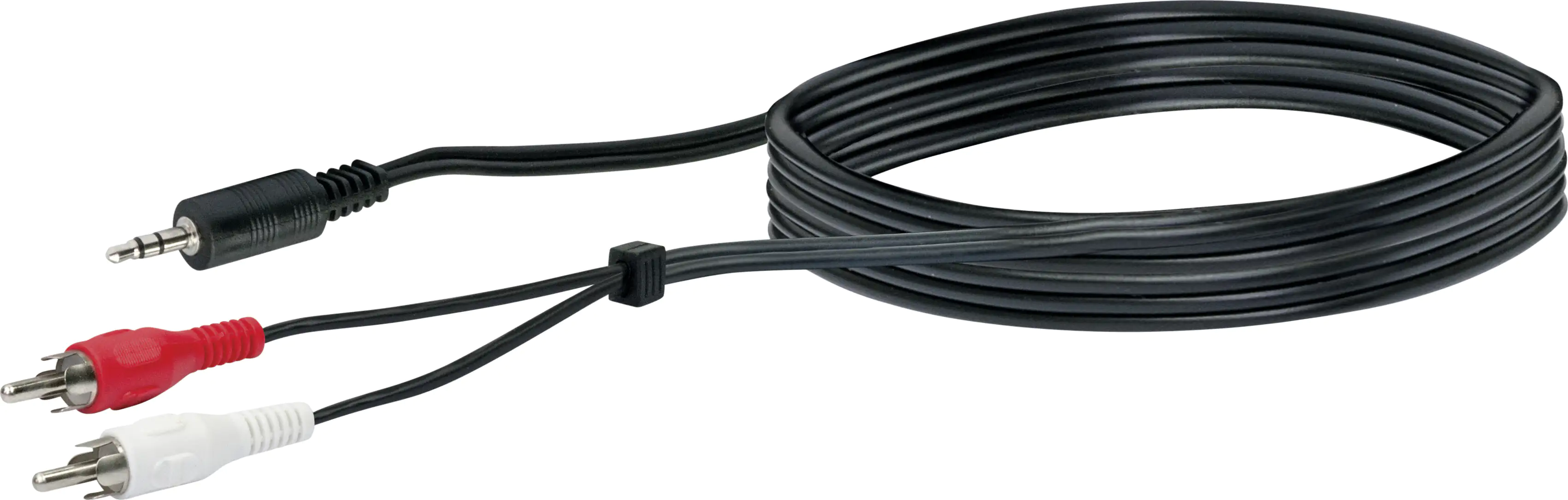 Schwaiger Audio Adapter Kabel TFS1030 533 Klinke Cinch schwarz, 3,0m, 1x 3,5mm Klinken Stecker / 2x