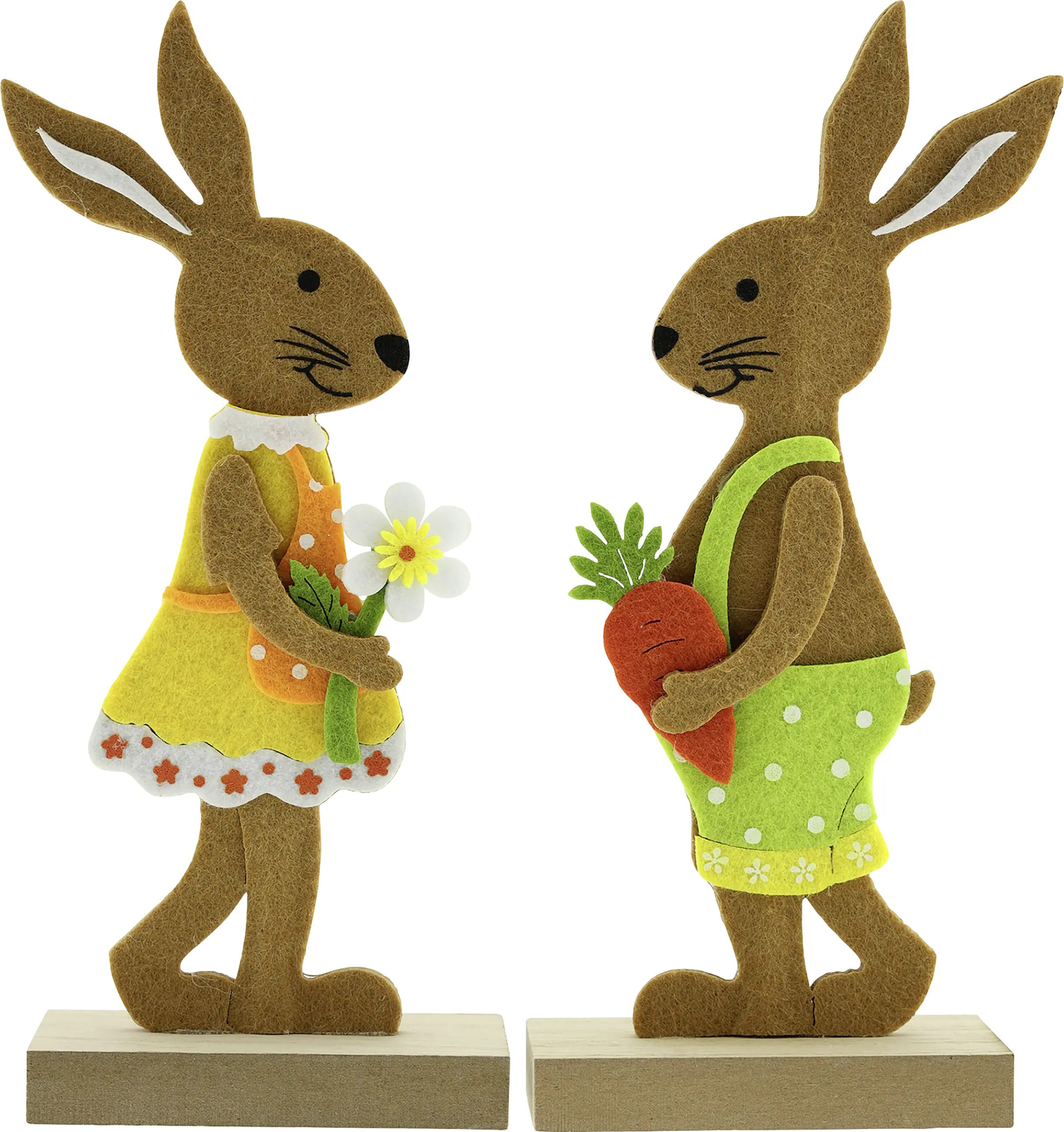 Deko Aufsteller Osterhase Filz 23 x 10 cm braun gelb grün Deko Aufsteller Osterhase Filz 23 x 10 cm braun gelb grün