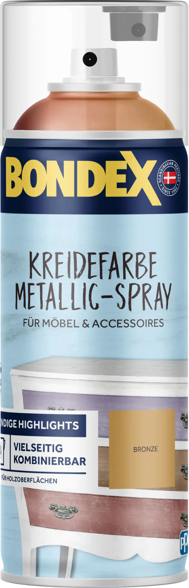 Bondex Kreidefarbe Metallic-Spray 400 ml bronze