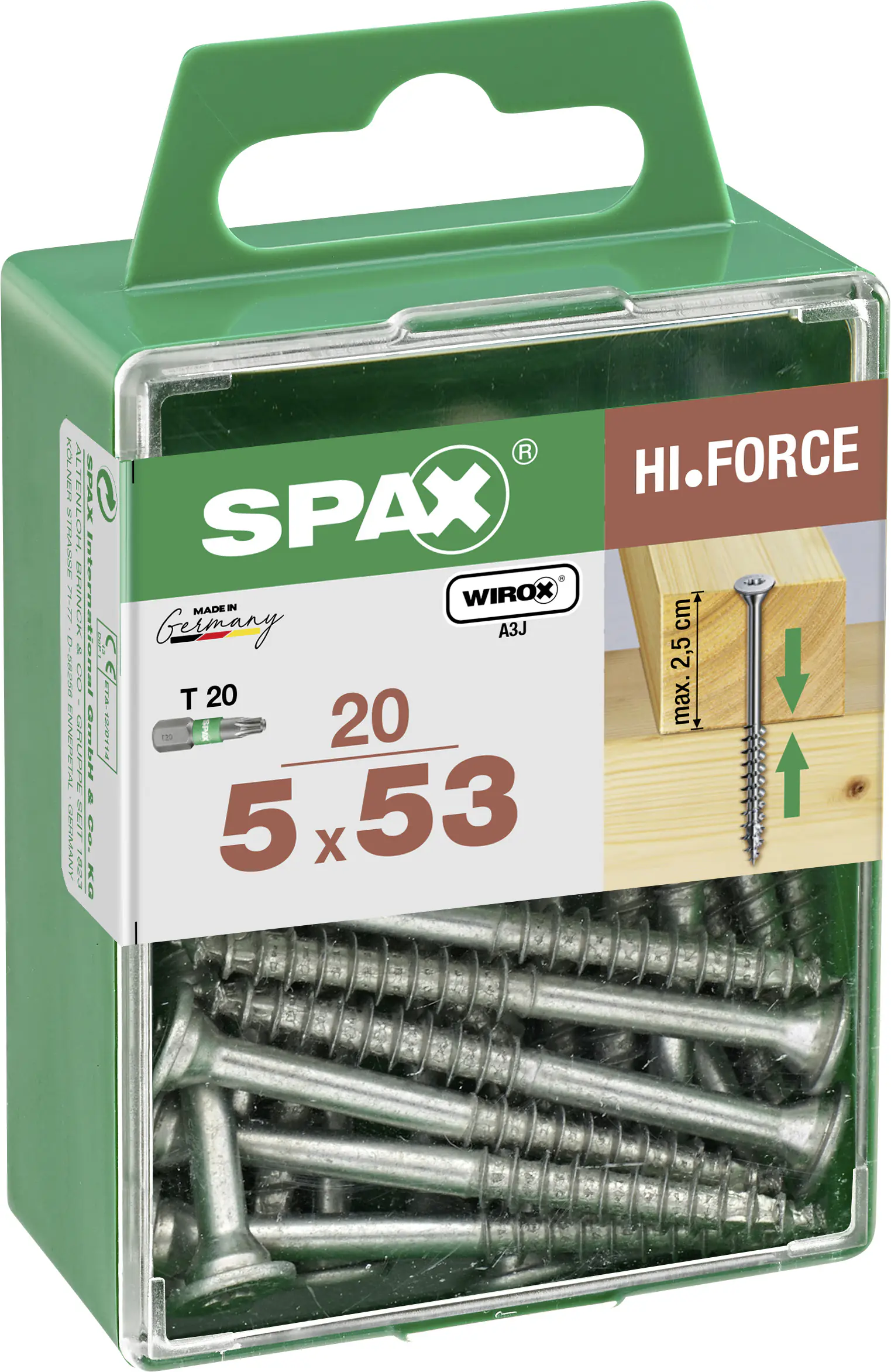 Spax Universalschrauben 5.0 x 53 mm TX 20 - 20 Stk.