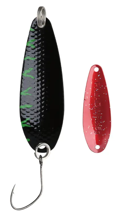 Paladin Angelköder Spoon Apollo 4,8 g UV schwarz/grün/rot