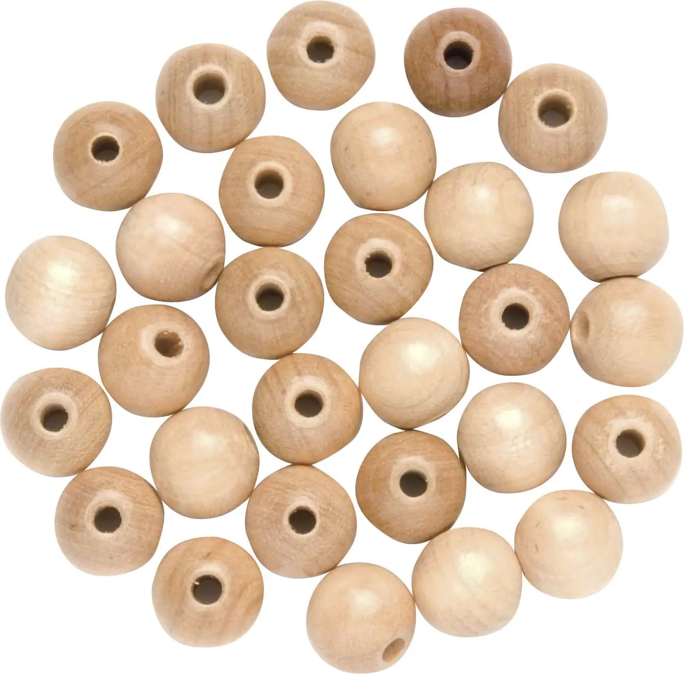 Glorex Holzperle 6 mm natur - 118 Stück