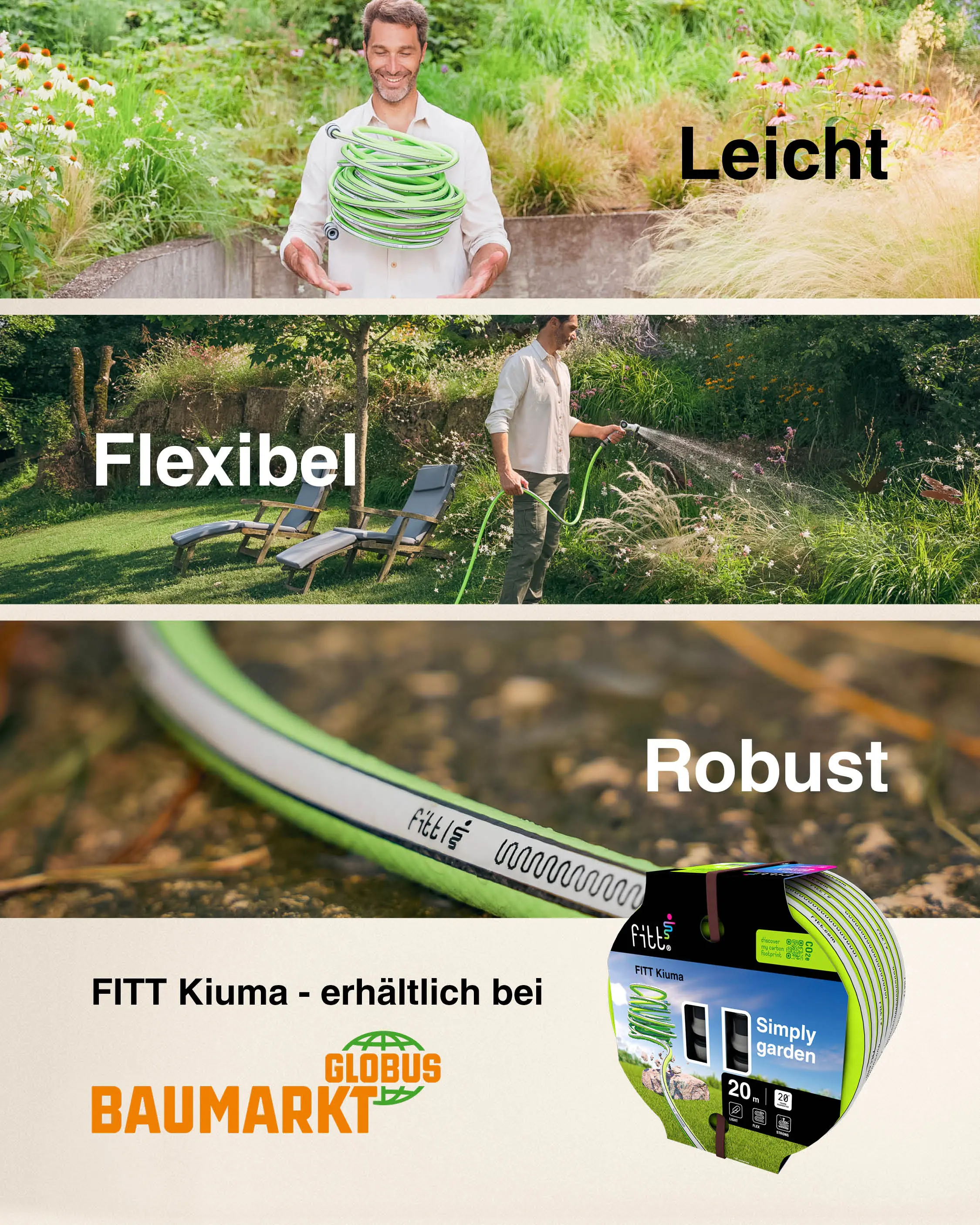 Fitt Gartenschlauch Kiuma Lime 20 m Ø 13 mm (1/2") Fitt Gartenschlauch Kiuma Lime 20 m Ø 13 mm (1/2")