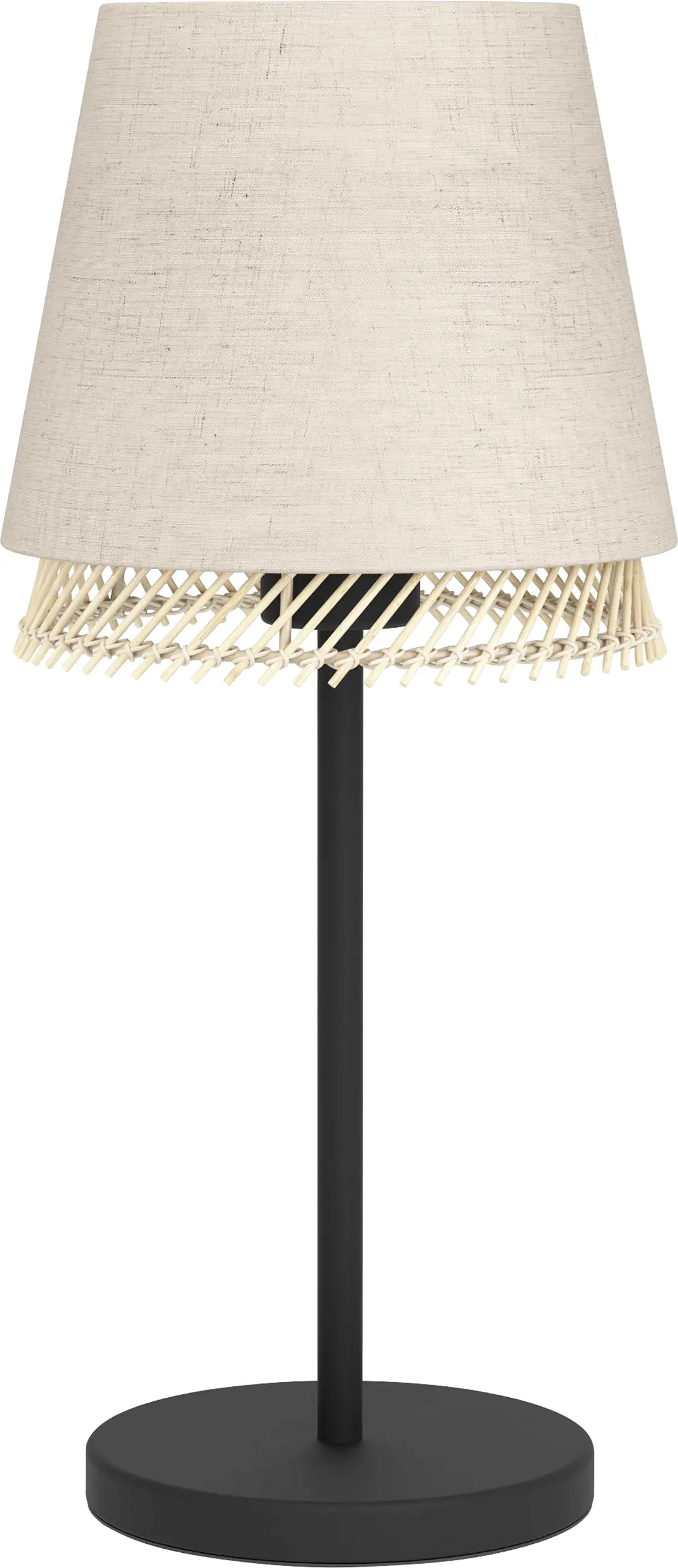 Eglo Tischleuchte Tabley schwarz natur 42,5 x 19 cm E27