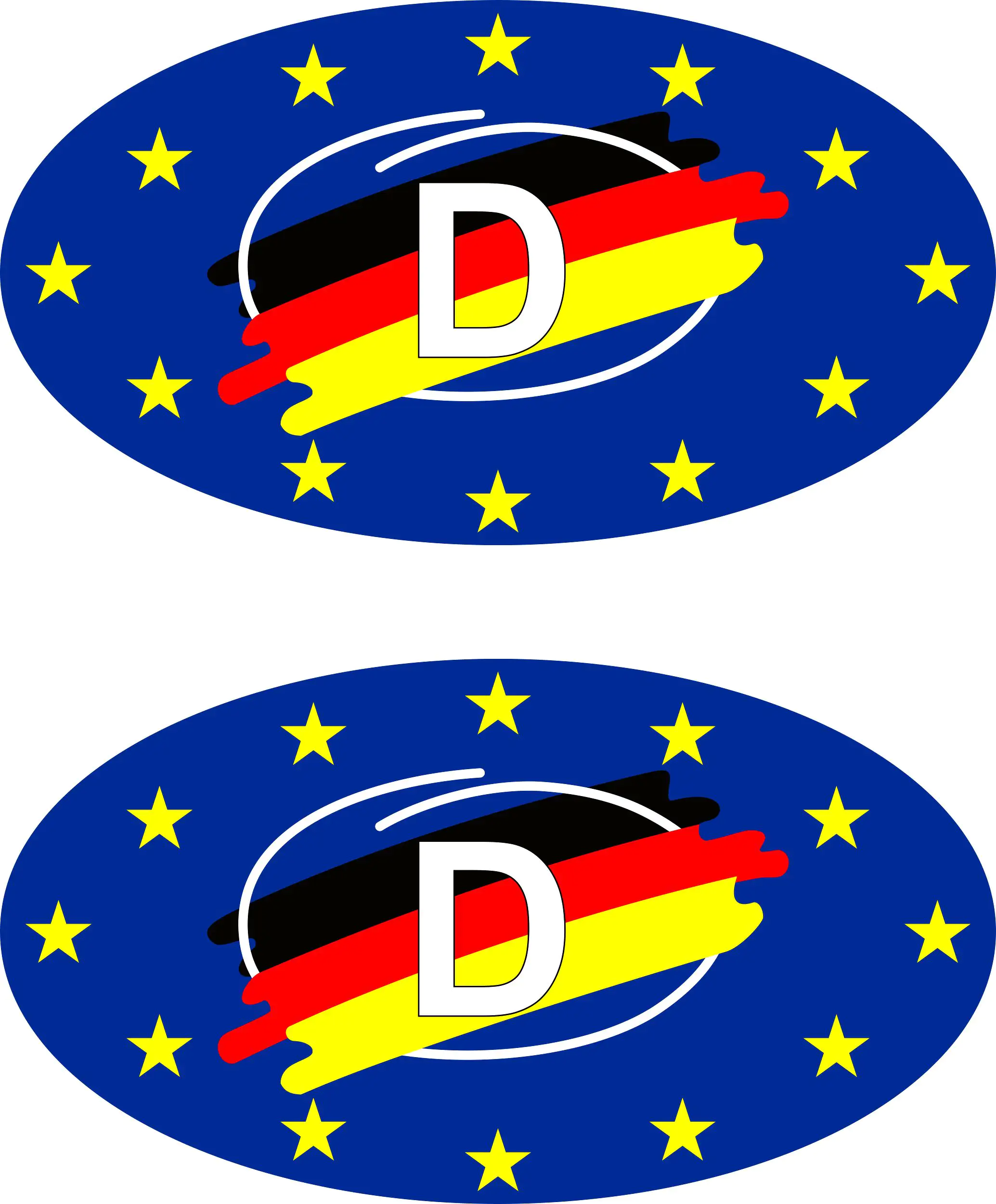 4002341905408 Hermann Schütz Aufkleber Europa-D Holografie 2er-Set je 55x30mm