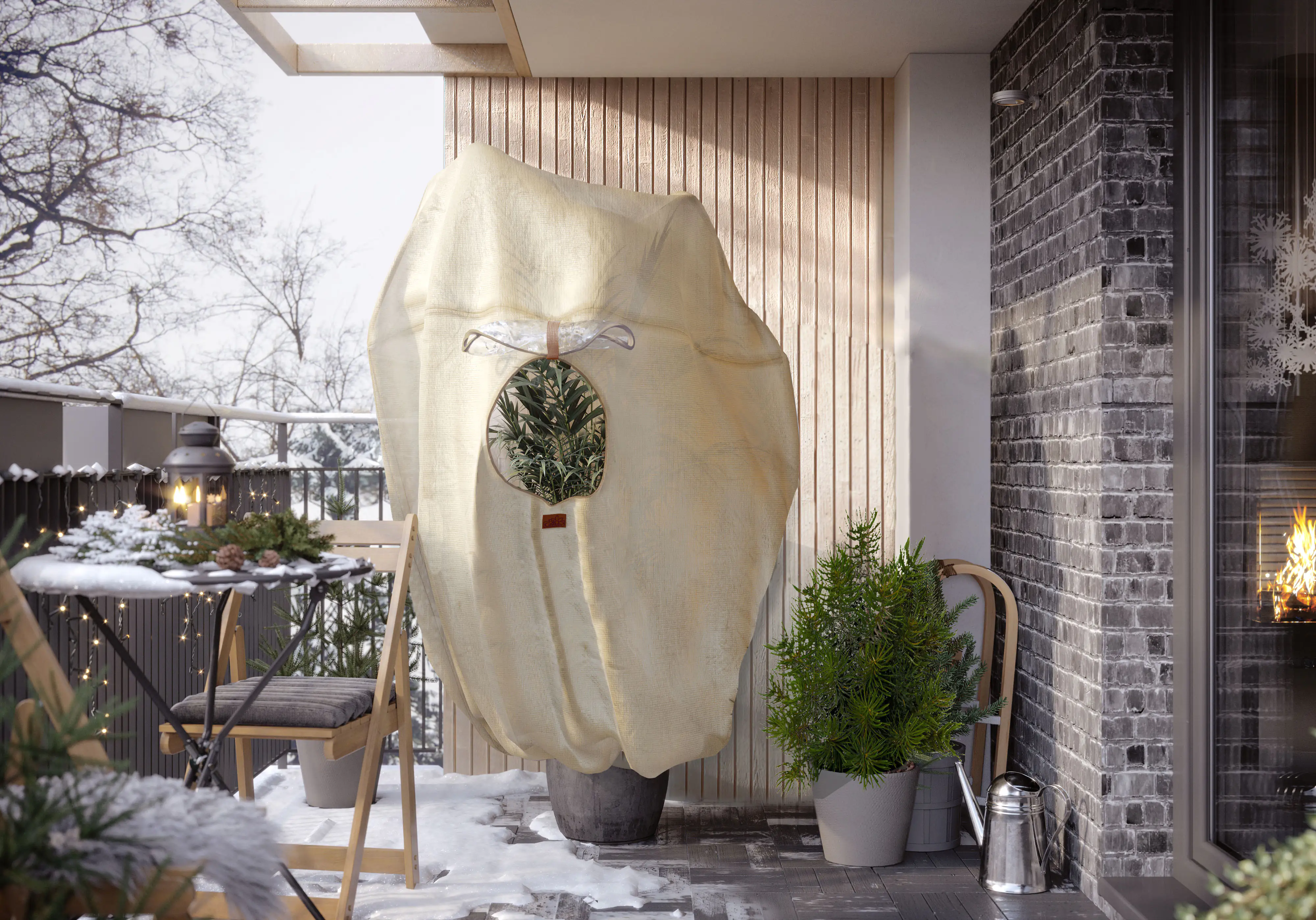 Bio Green Pflanzensack Window XXL 180 x 120 cm, natur