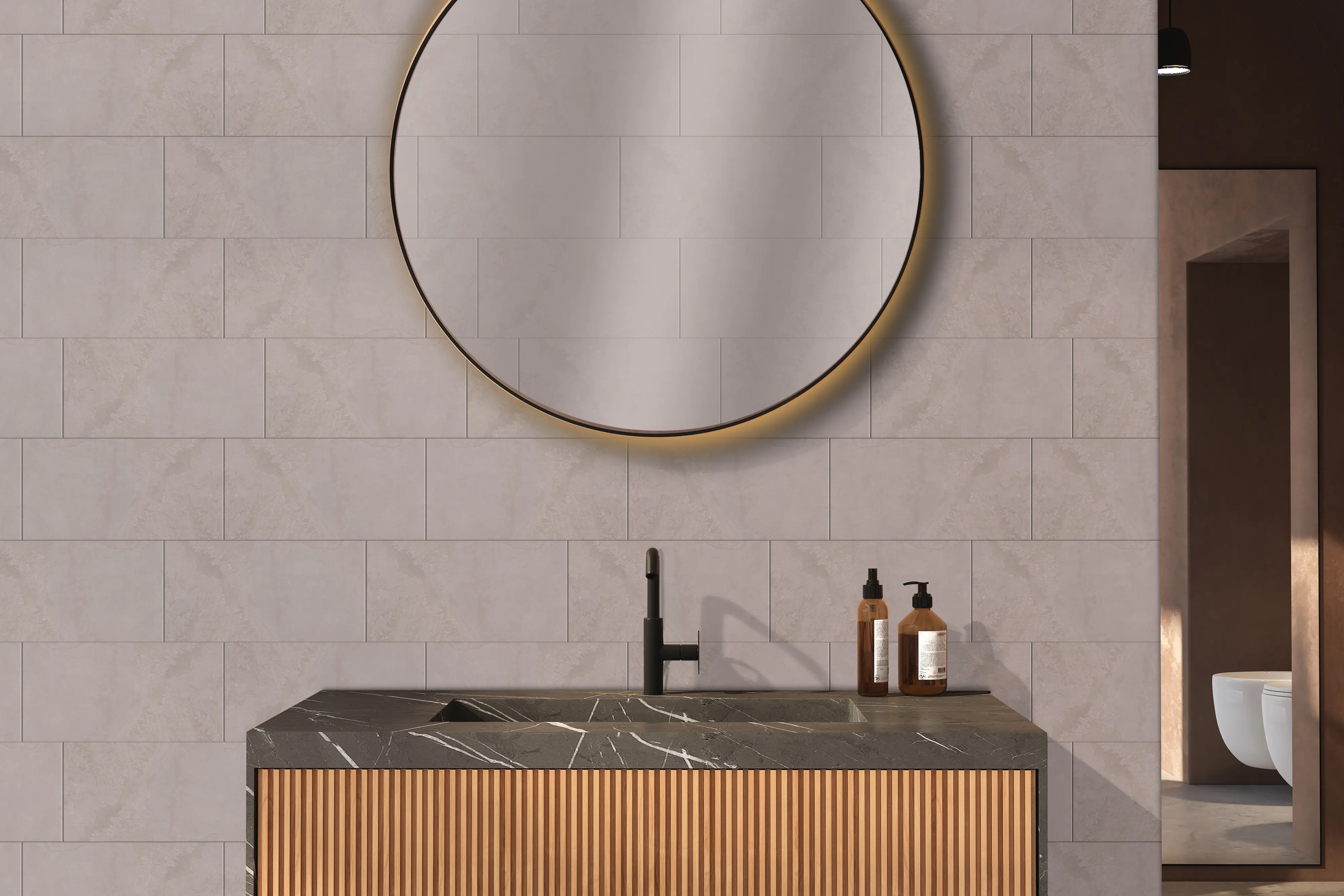 Wandfliese Paradis 30 x 60 cm grau Wandfliese Paradis 30 x 60 cm grau