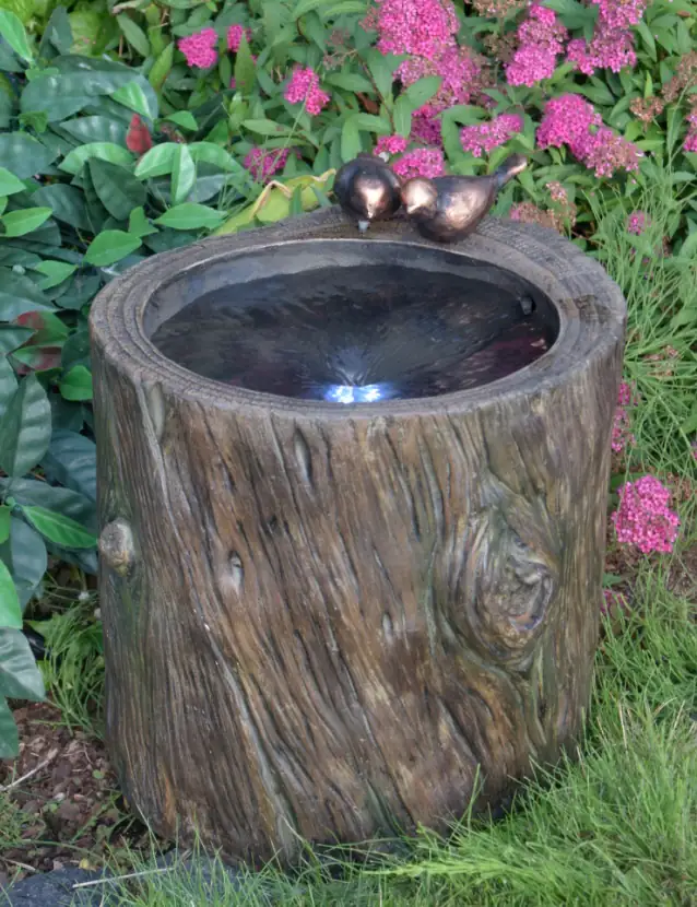 Granimex Brunnen Twister Baumstamm Polystone, D36xH40cm