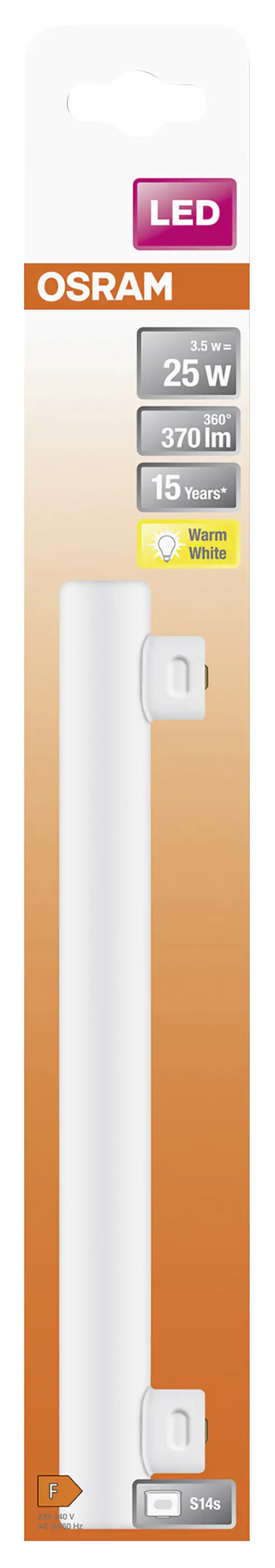 Osram LED Röhre 30 cm S14s 3,5 W warmweiß