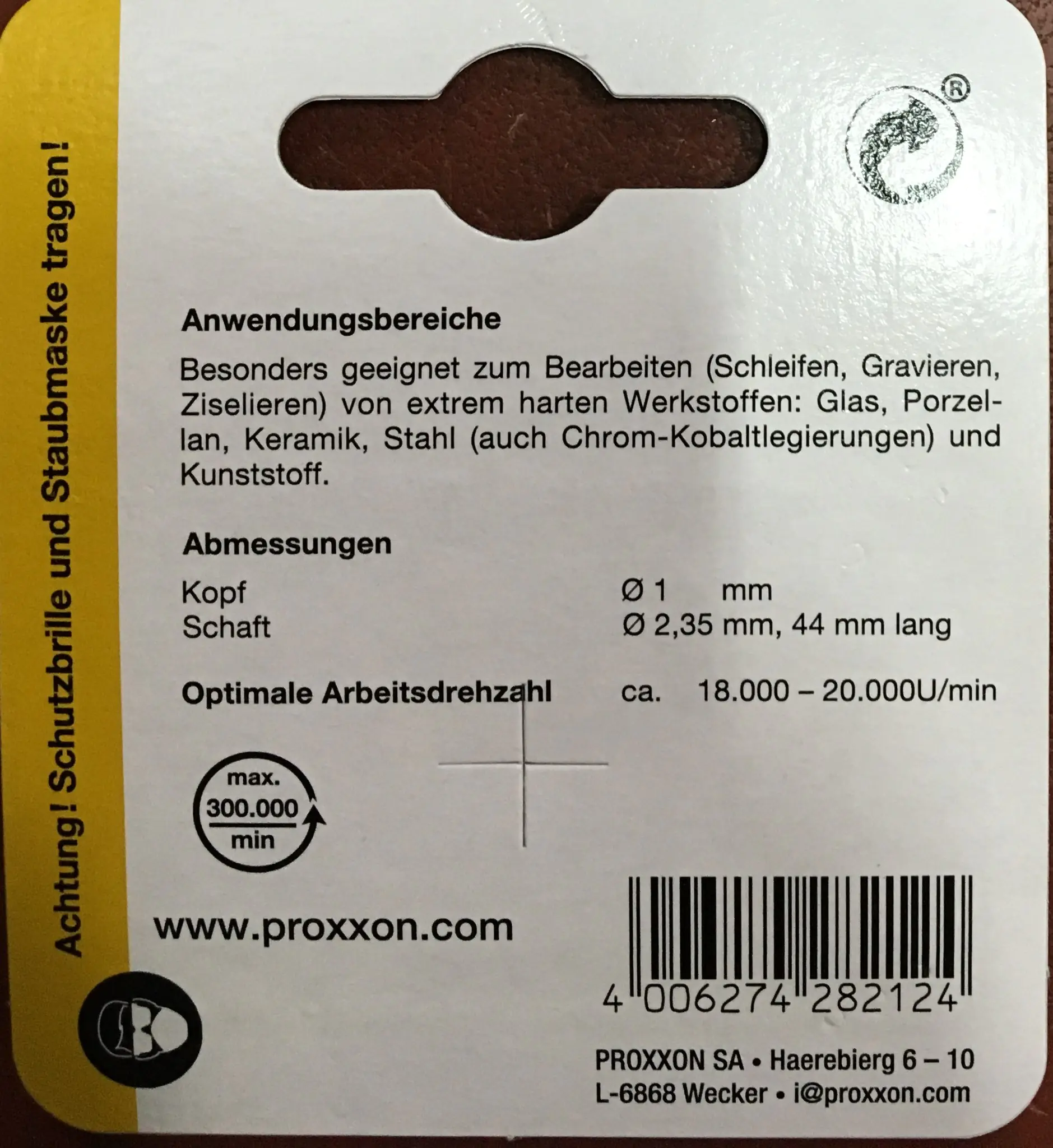 Proxxon Micromot Diamantschleifstifte Kugel Ø 1,0 mm 2 Stück