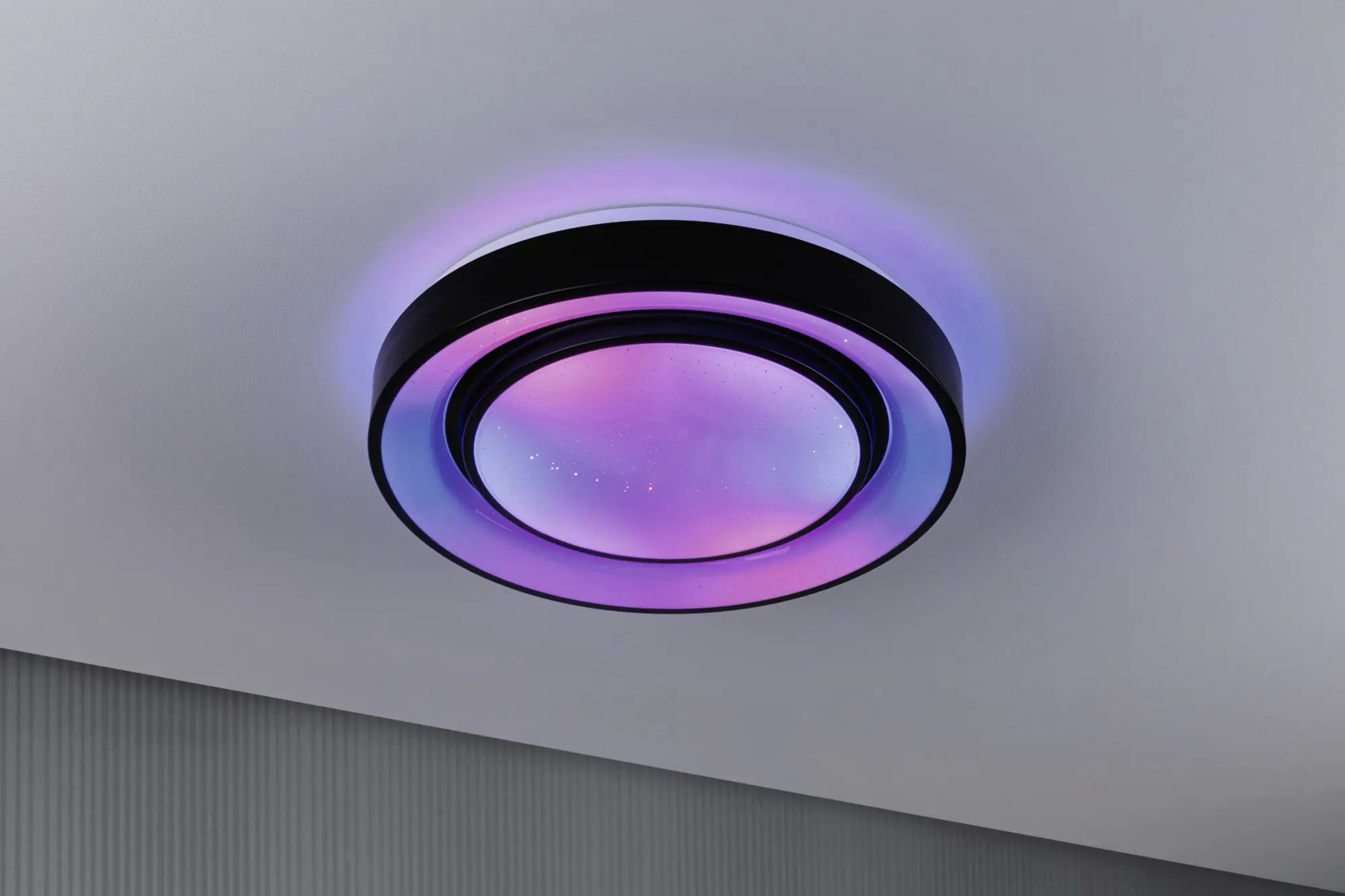 Paulmann LED Deckenleuchte Rainbow schwarz weiß Ø 37,5 cm RGBW Paulmann LED Deckenleuchte Rainbow schwarz weiß Ø 37,5 cm RGBW