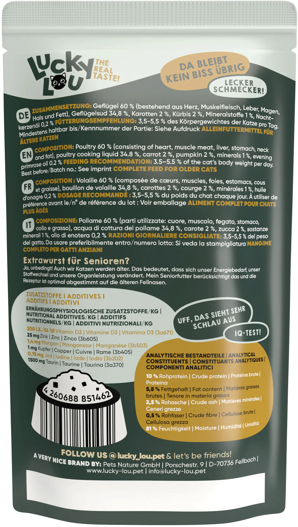 Lucky Lou Lifestage Senior Geflügel 125g Lucky Lou Lifestage Senior Geflügel 125g