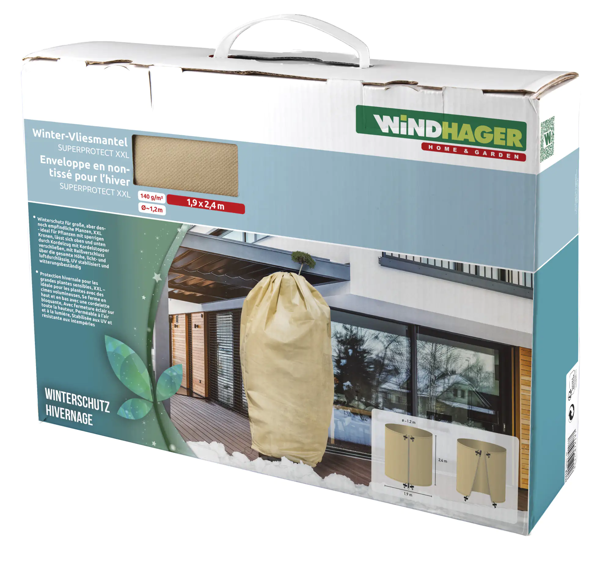 Windhager Vliesmantel Super-Protect XL 1,9 x 2,4 m, beige