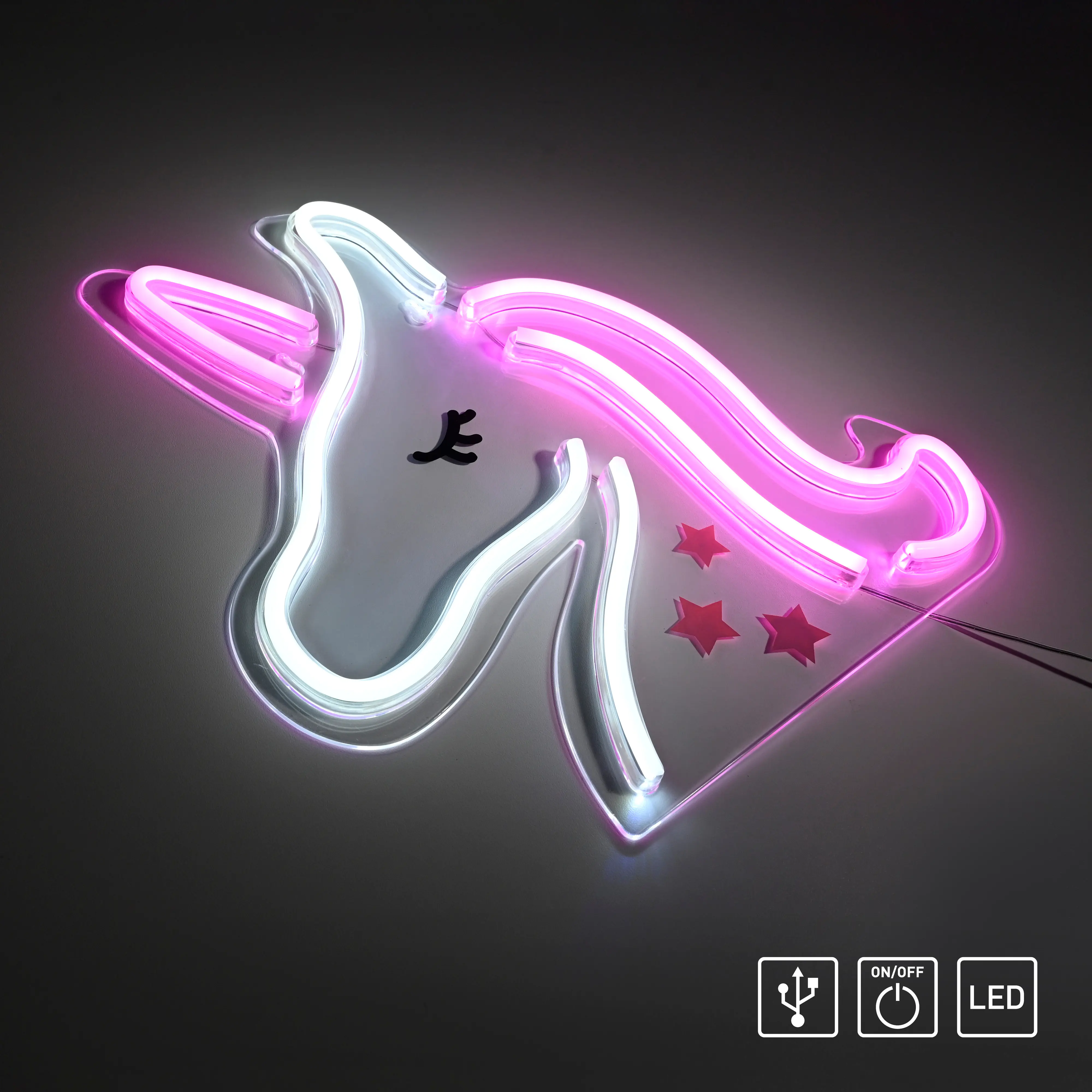 Just light LED Dekoleuchte Unicorn 33 x 1,5 x 33 cm Just light LED Dekoleuchte Unicorn 33 x 1,5 x 33 cm