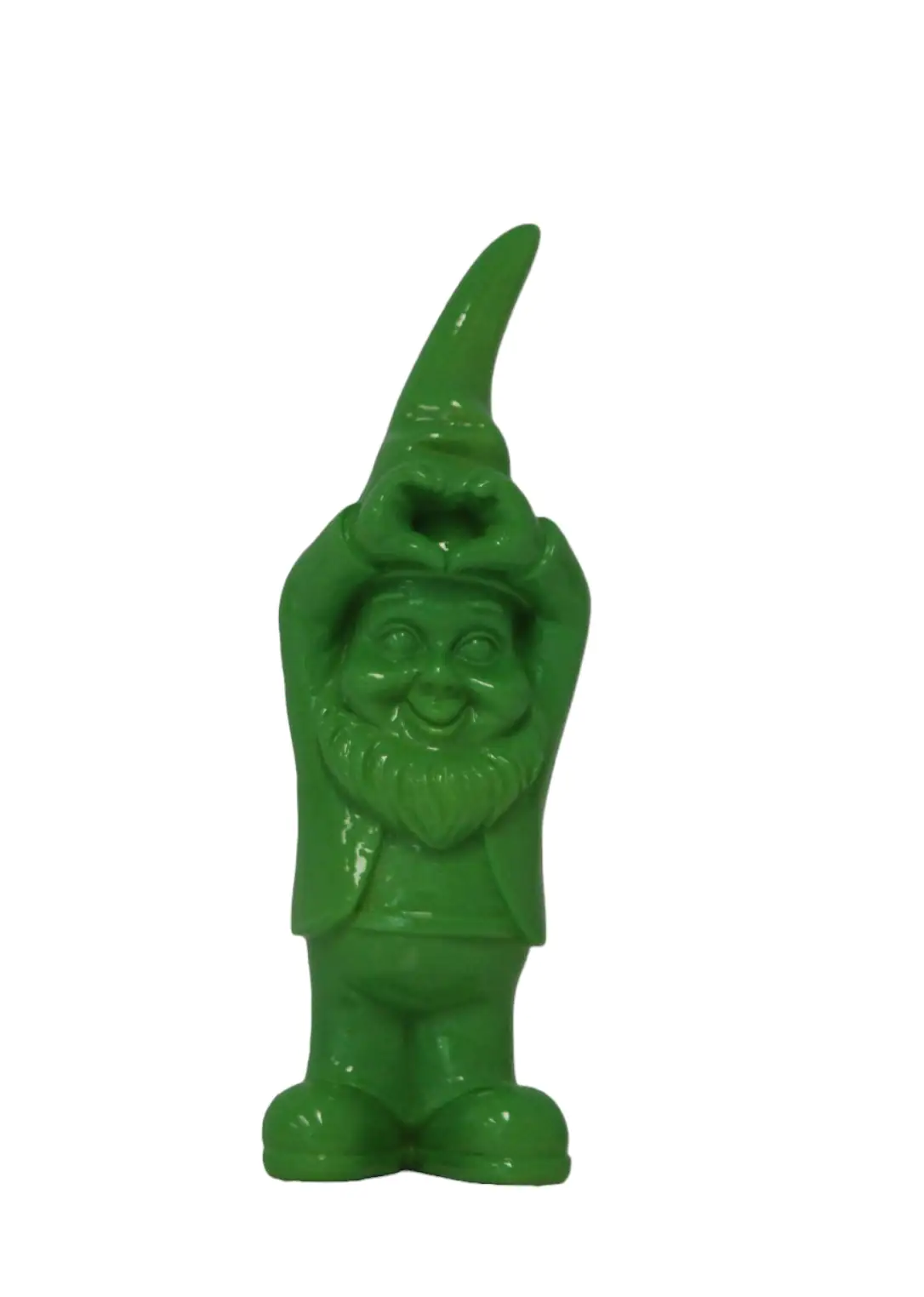 Figur Zwerg Herz oben 58cm, Polyresin 58 x 20 x 18 cm grün