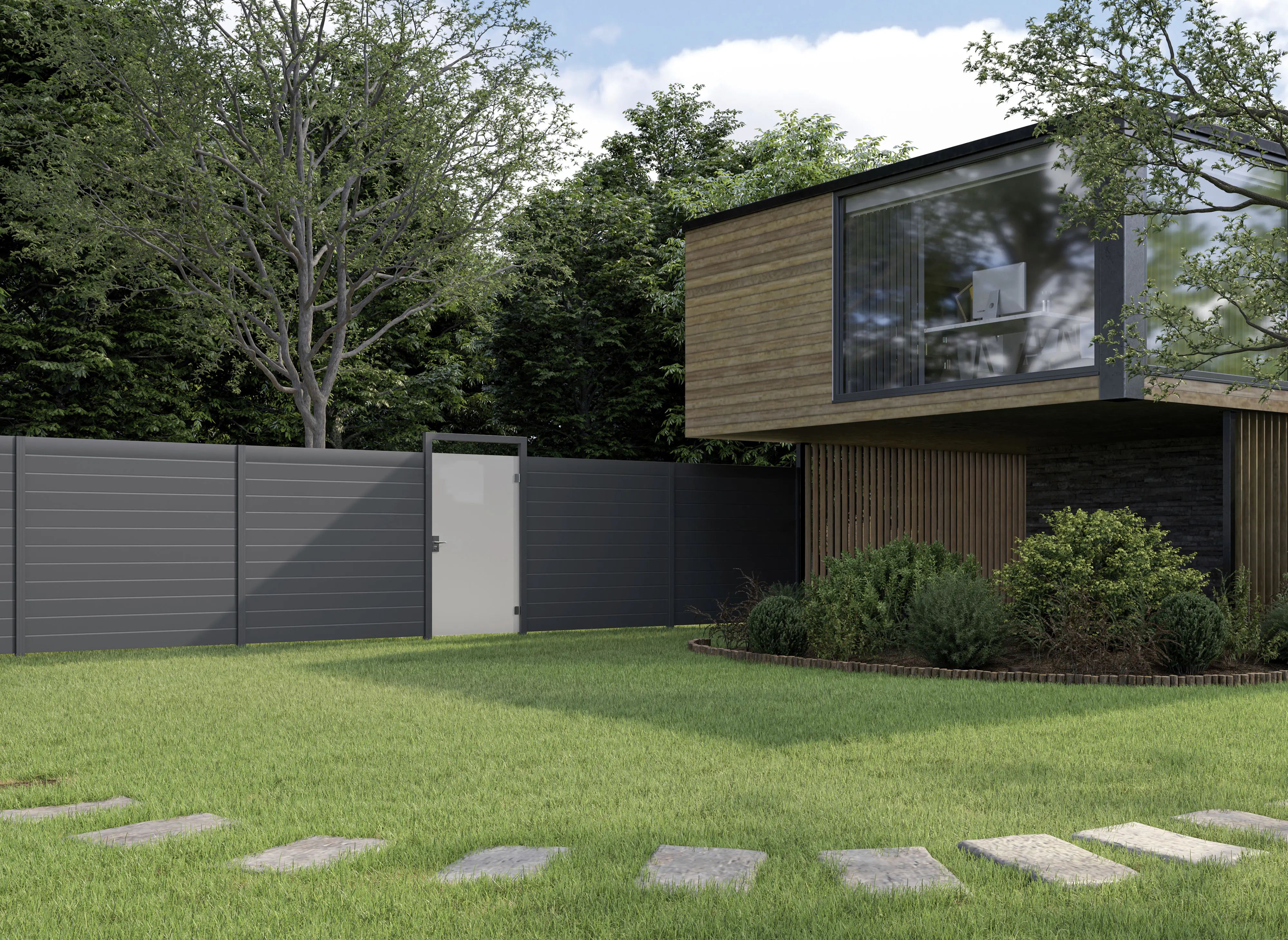 Ambiente Alu-Zaun Paneel 150 B x H: 180 cm x 120 cm, 22 mm stark