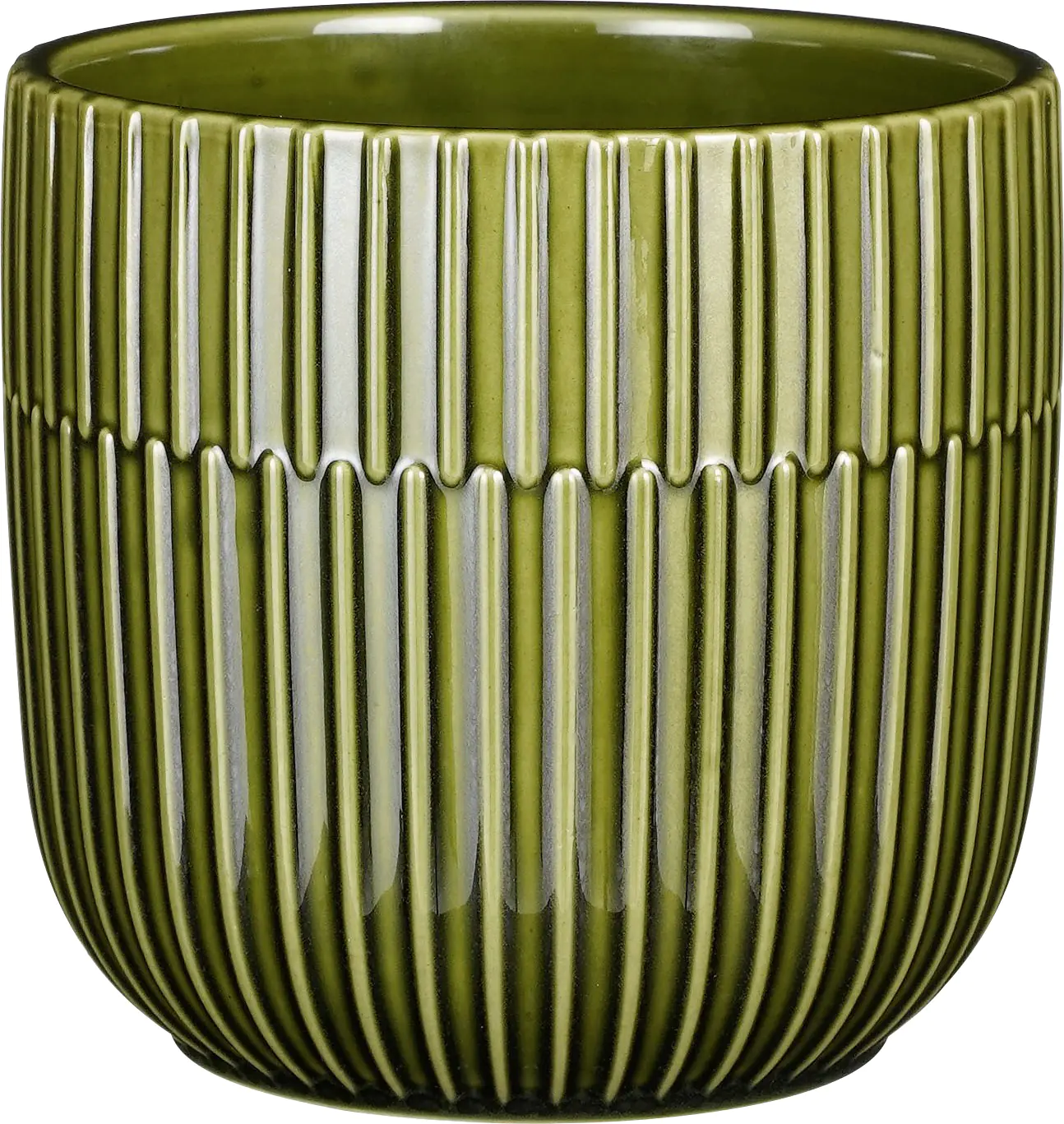 Mica Übertopf Sara  Ø 14 x 13 cm dunkelgrün glaze