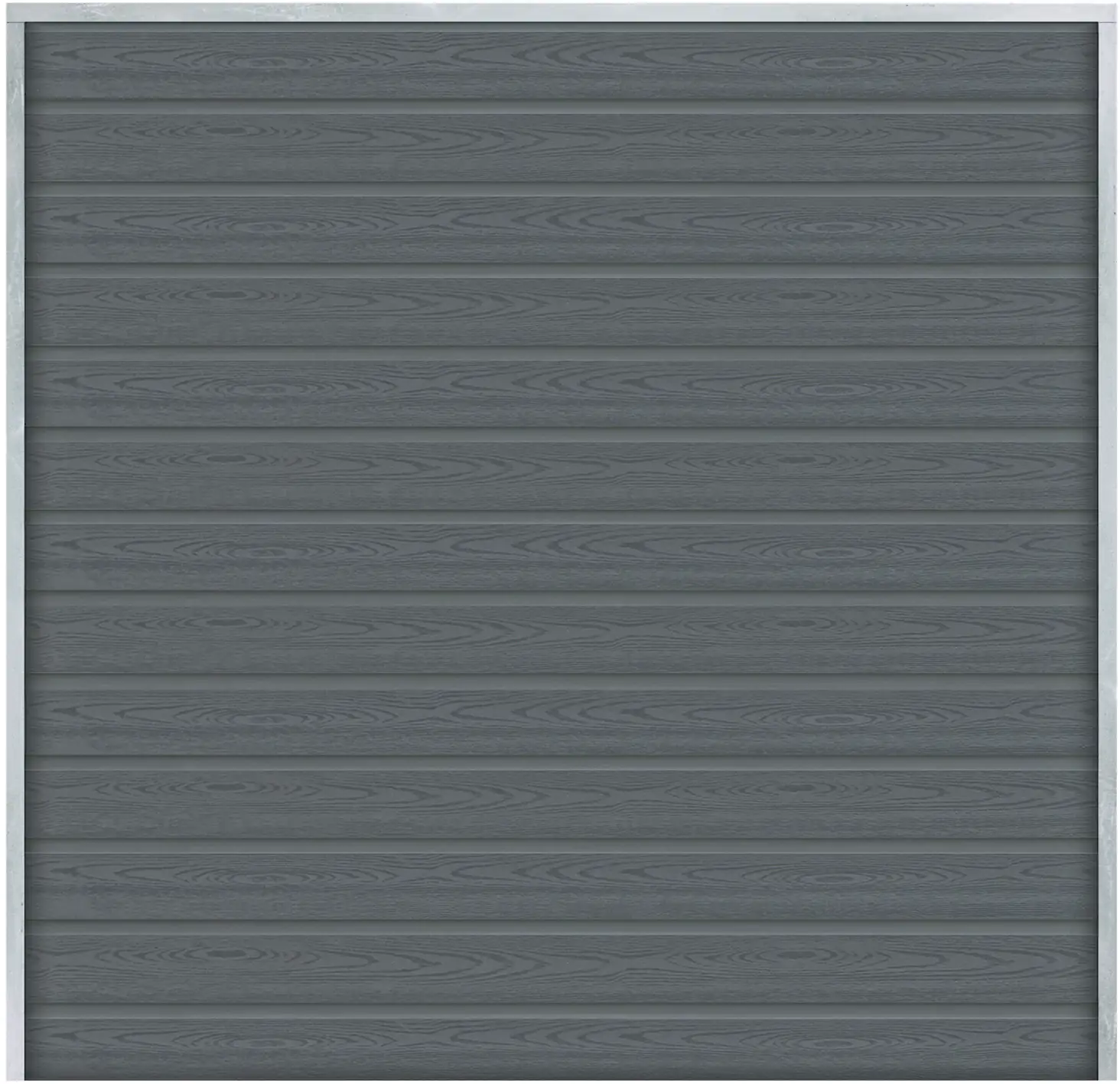 Plus WPC Zaun Artura 180 x 175 cm Schiefergrau/Feuerverzinkt