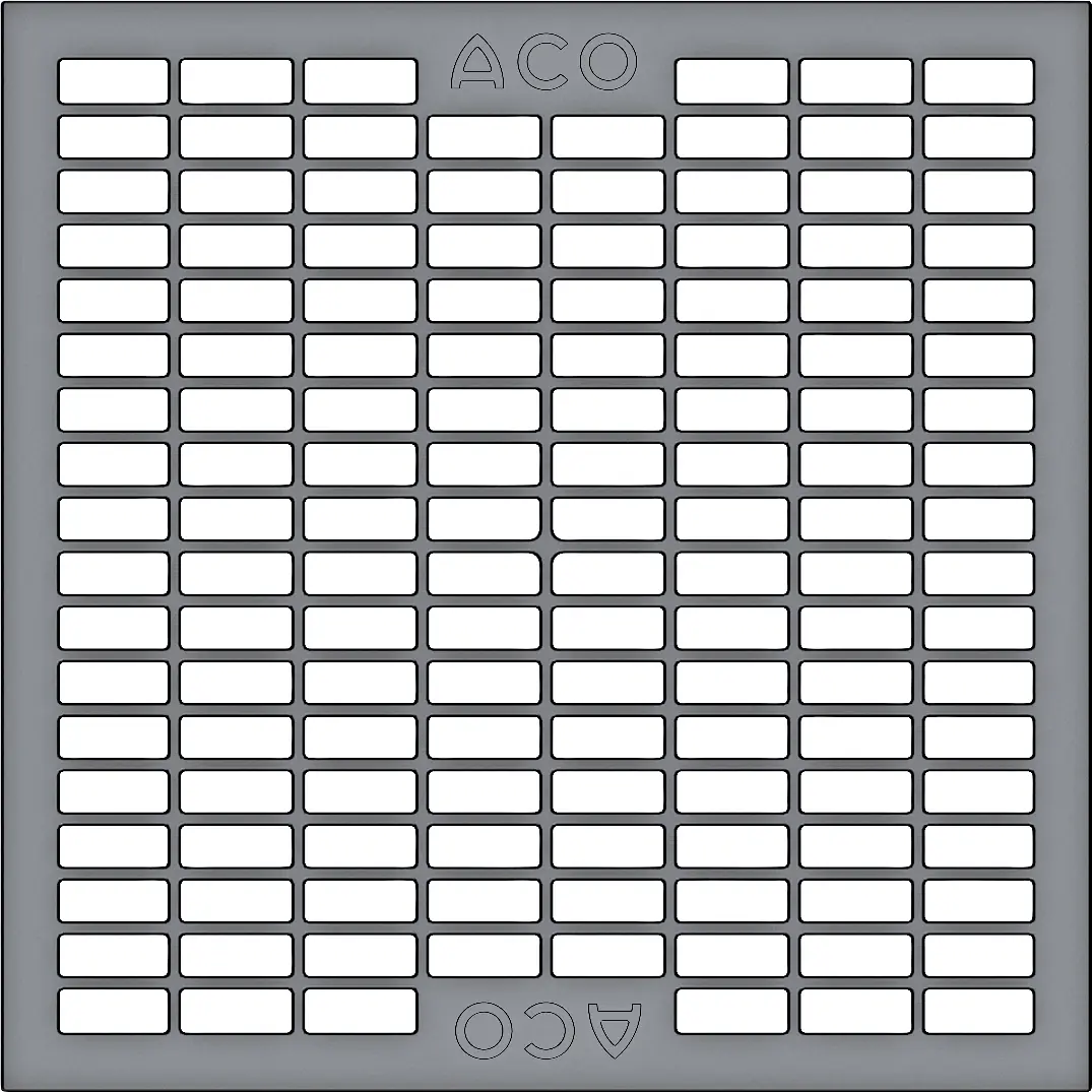 ACO Self Maschenrost für Hofablauf 25 x 25 cm grau