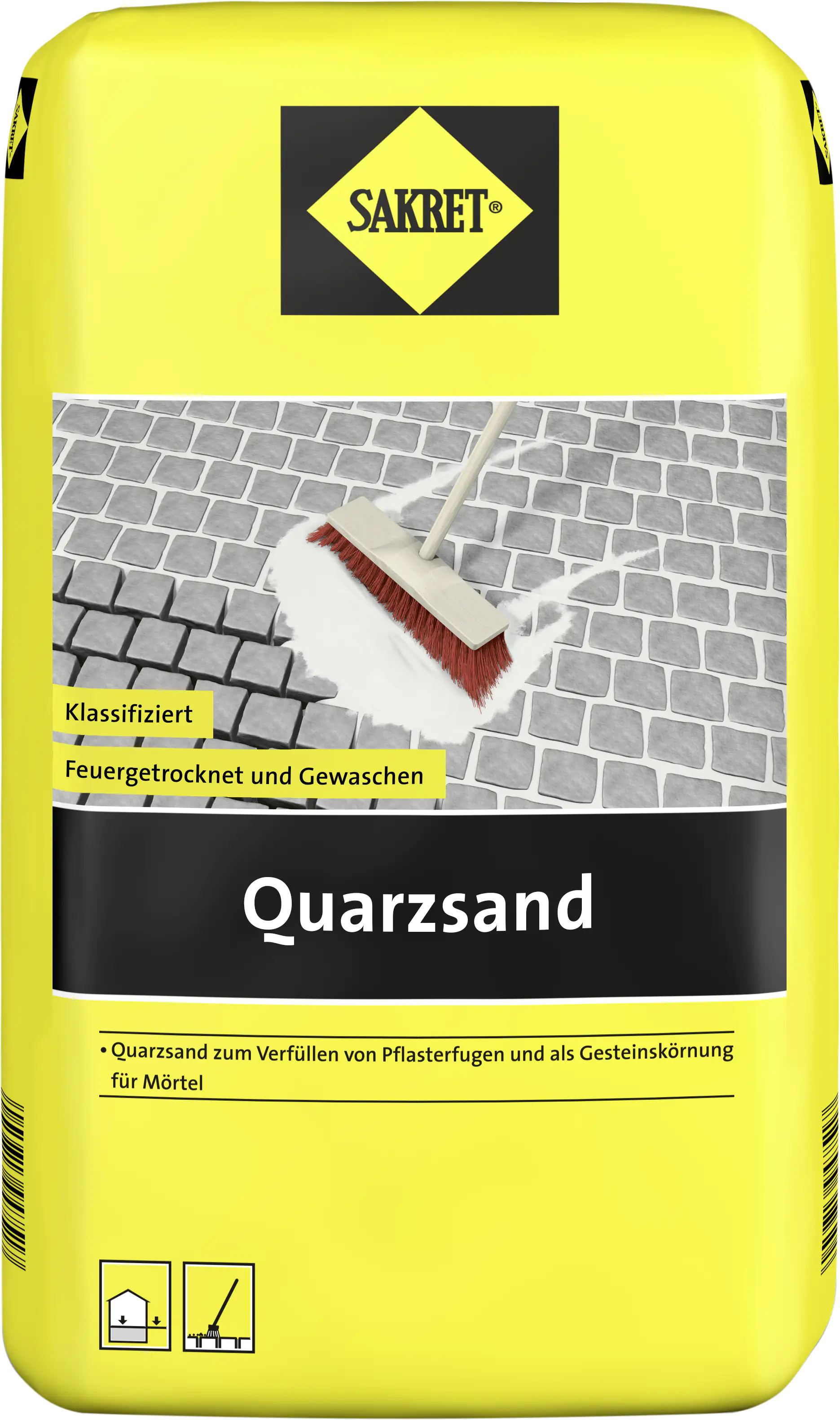 Sakret Quarzsand 0,1 - 0,5 mm natur 25 kg Sakret Quarzsand 0,1 - 0,5 mm natur 25 kg