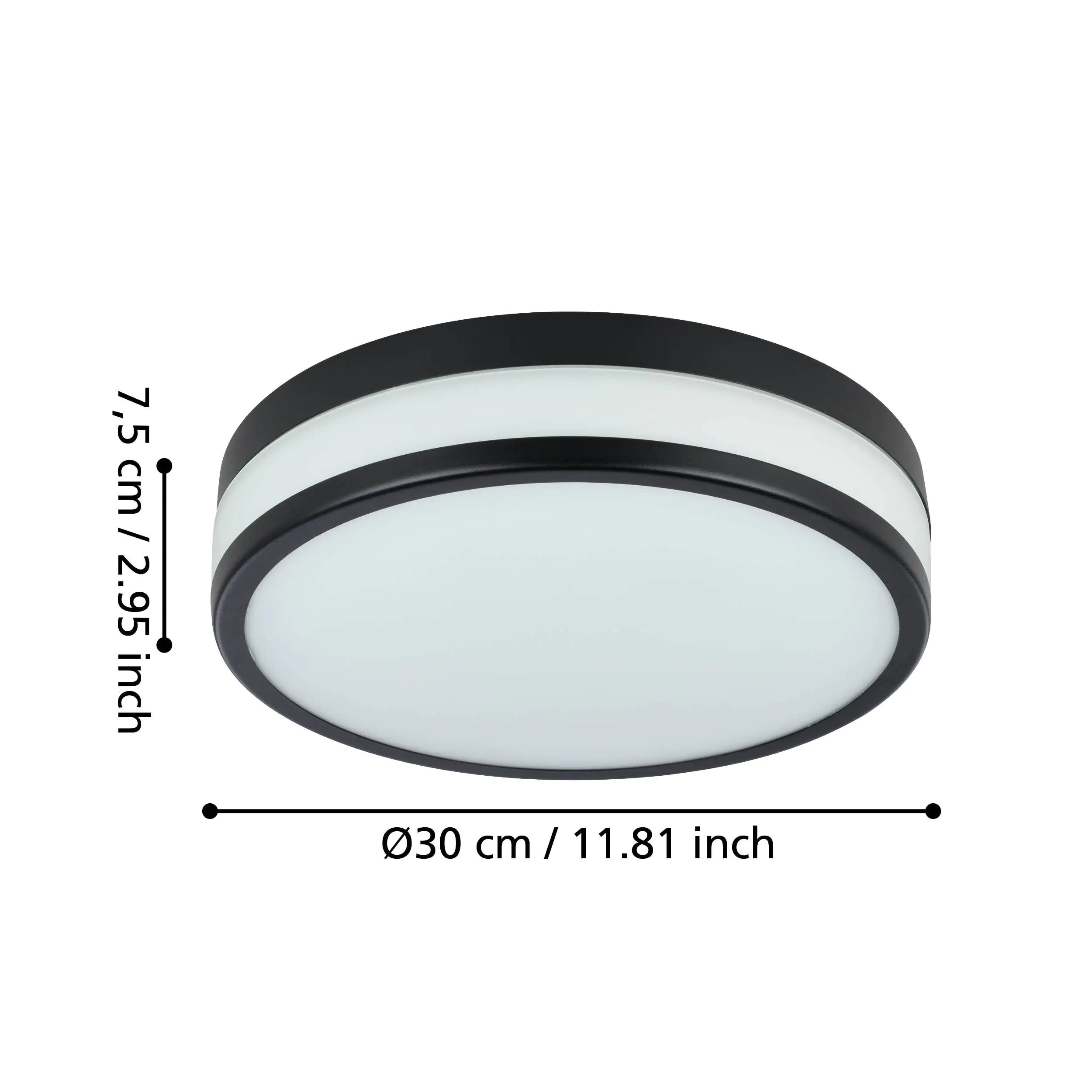 Eglo LED Deckenleuchte Palermo schwarz weiß Ø 30 cm Eglo LED Deckenleuchte Palermo schwarz weiß Ø 30 cm