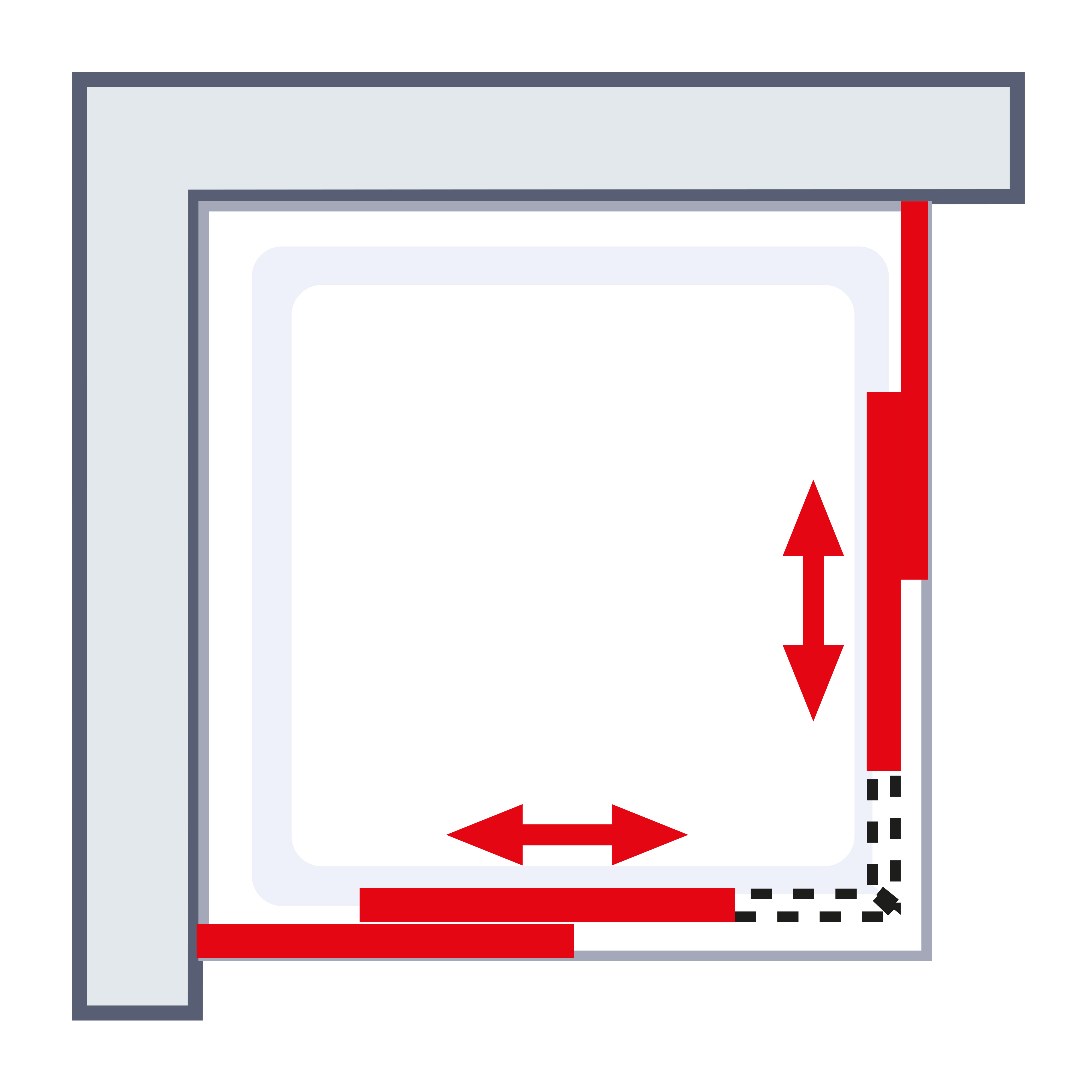 Schulte Eckeinstieg 90 x 90 x 185 cm Kristall/Trend