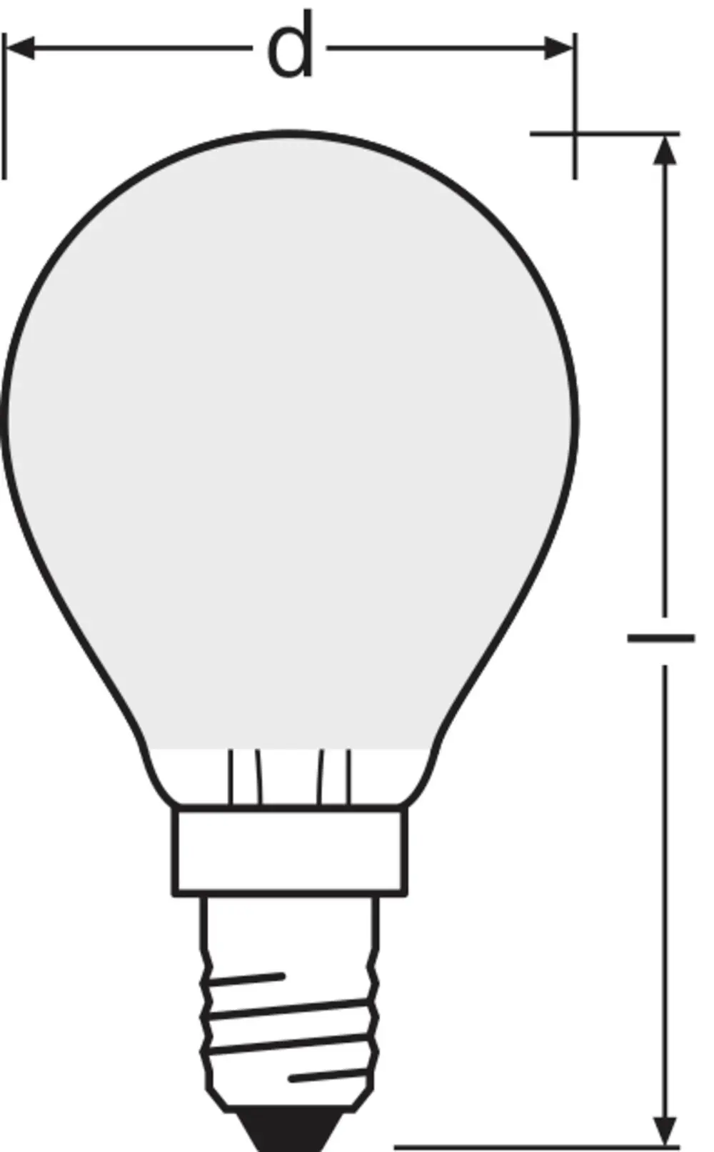 Osram LED Leuchtmittel Retrofit CLP 40 E14 4W warmweiß, weiß matt