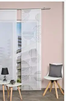 Home Wohnideen Flächenvorhang Neomi grau, 60 x 260 cm