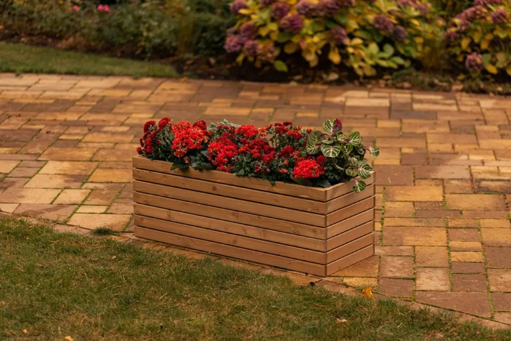 Upyard Hochbeet ProPlanter Double Holz 67 x 36,5 cm natur