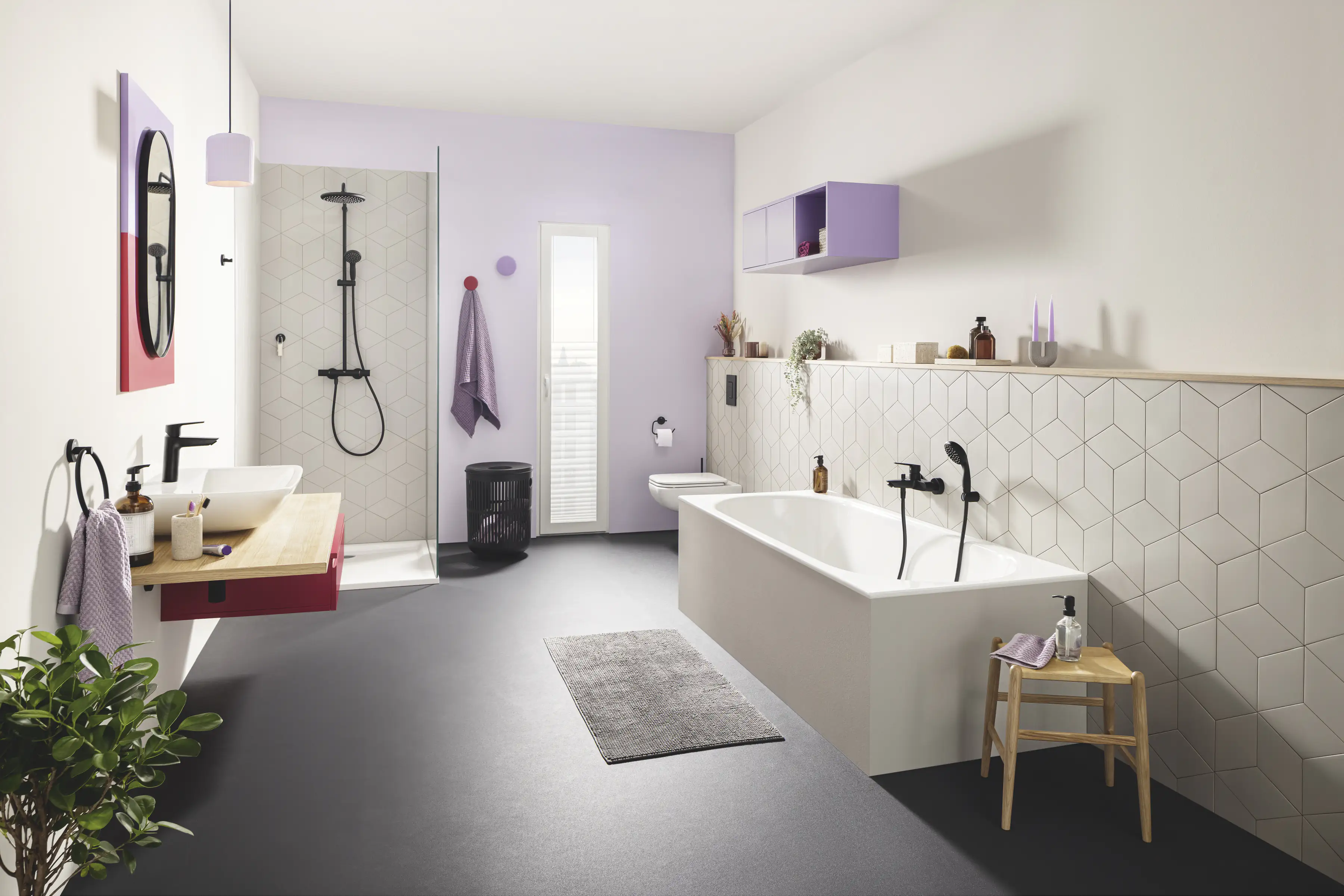 Grohe Quickfix Badewannenarmatur Start schwarz matt Grohe Quickfix Badewannenarmatur Start schwarz matt