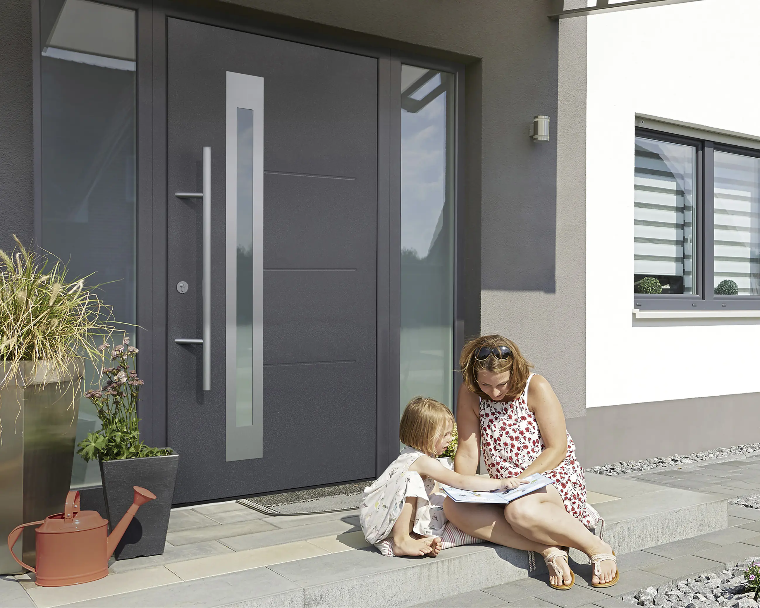 EcoStar Haustür ISOPRO Secur IPS 780S RC2 anthrazit metallic 110 x 210 cm