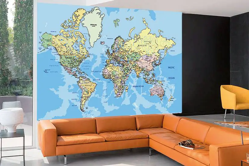 papermoon Vlies- Fototapete Digitaldruck 350 x 260 cm World Map papermoon Vlies- Fototapete Digitaldruck 350 x 260 cm World Map