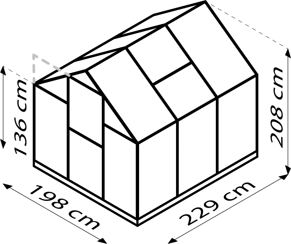 Vitavia Gewächshaus Eos 4600 190 x 226 cm 4 mm Hohlkammerplatten