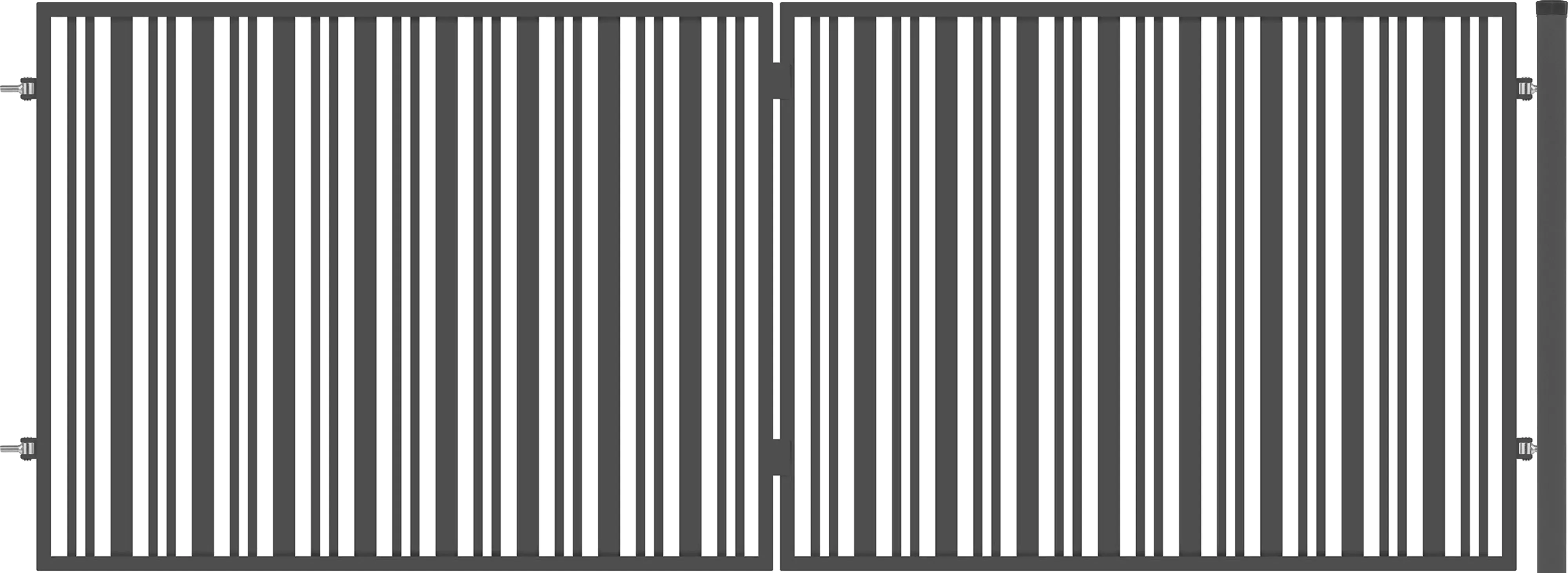 Polbram Doppeltor-Set Berta 120 inkl. Pfosten